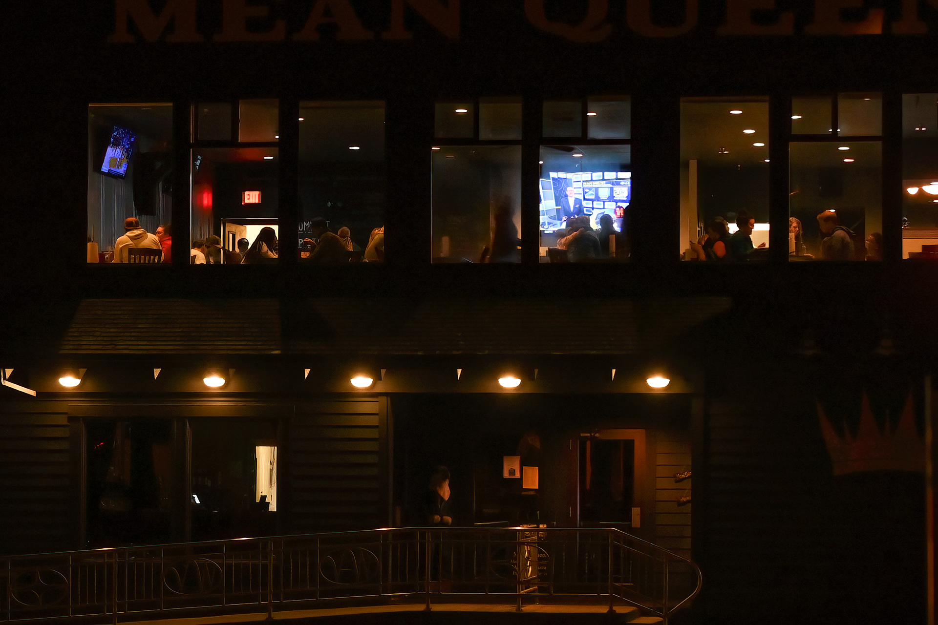 Locals and tourists gather at one of the popular hot spots.