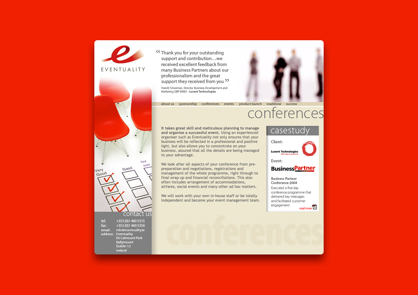 Conferences landing page.