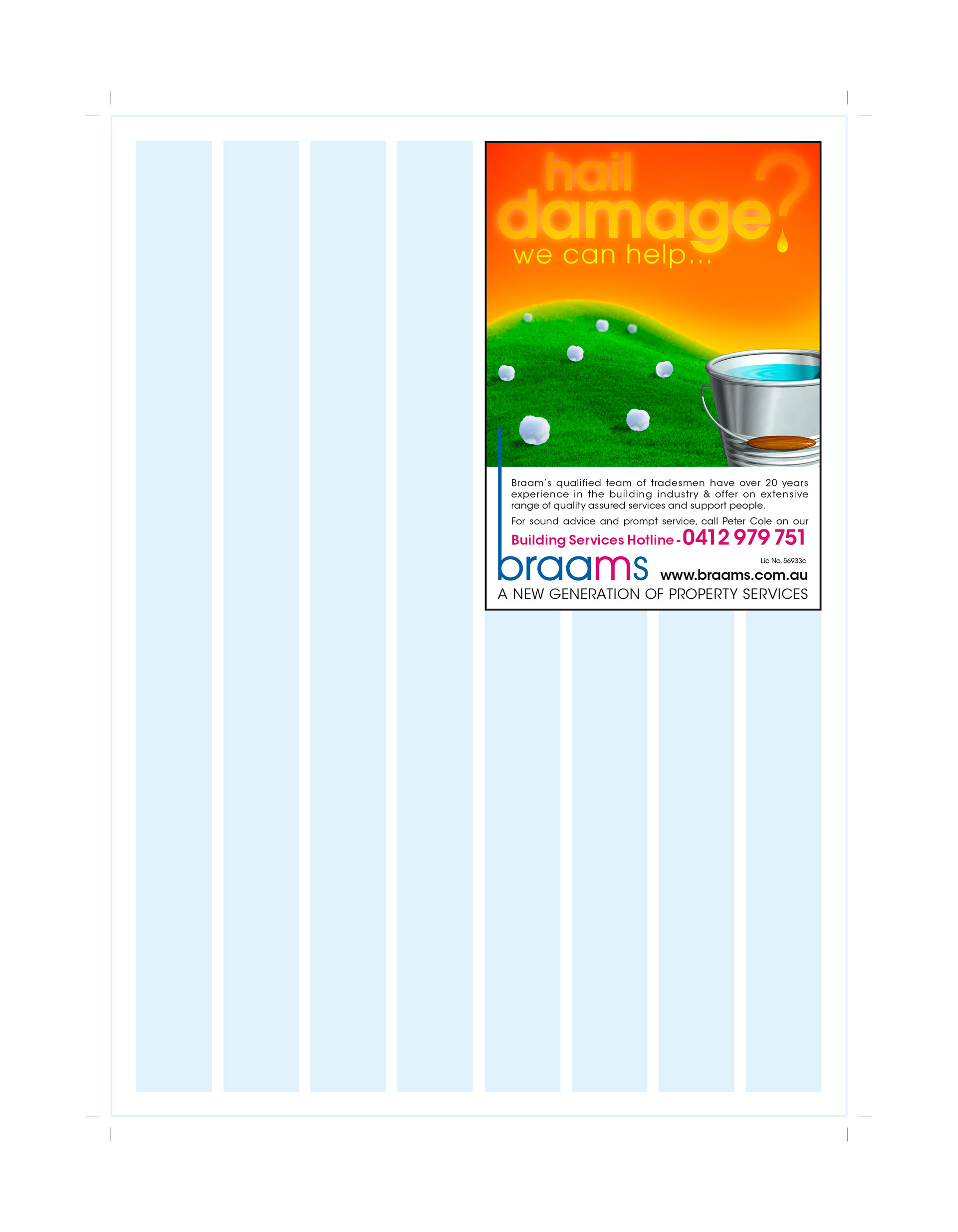 Quarter page full colour brand ad.