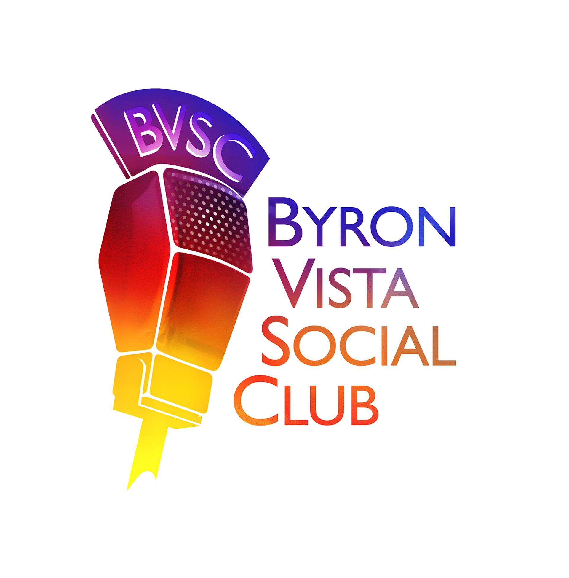 Full colour version of the Byron Vista Social Club logo.