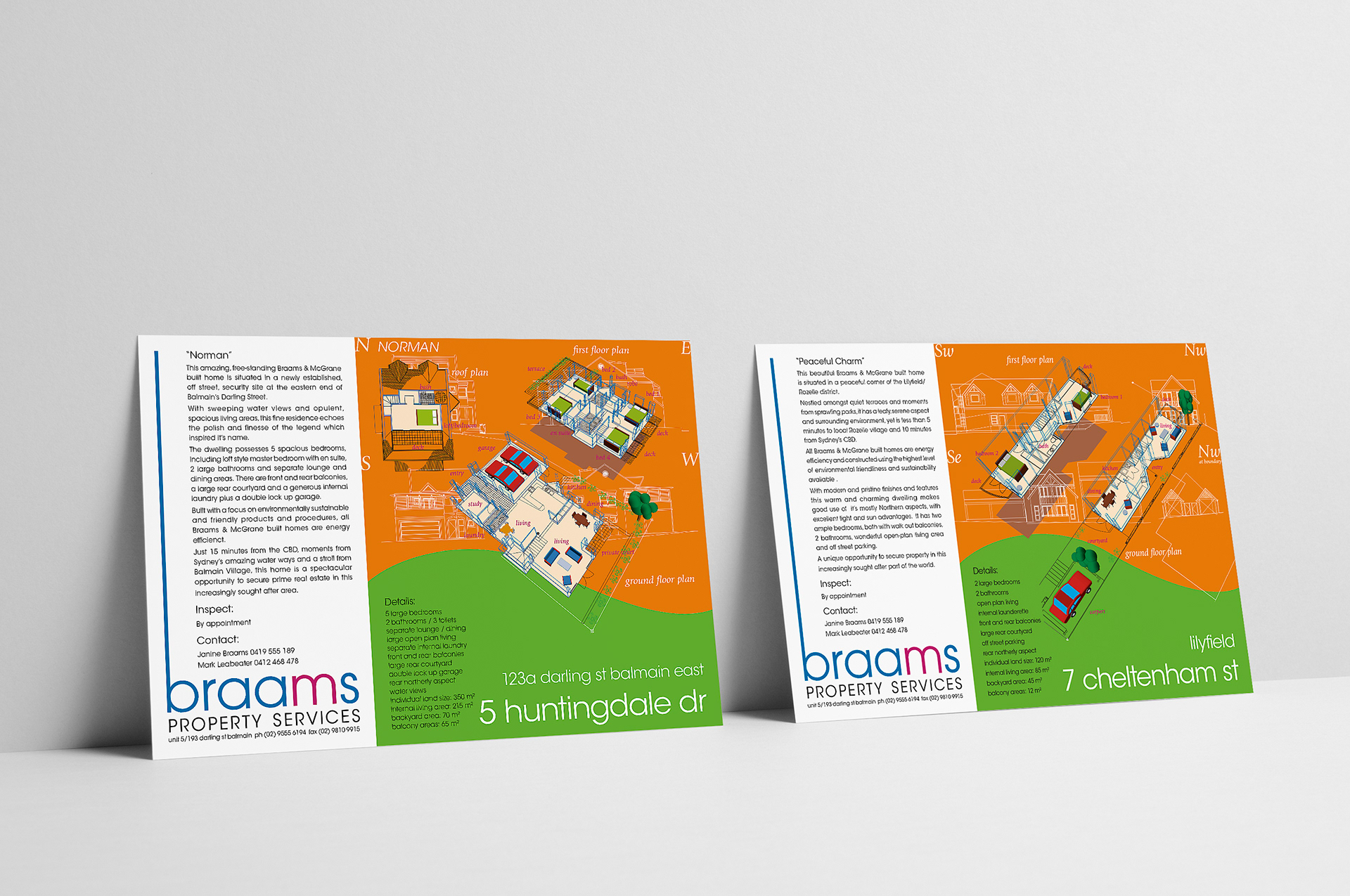 Additional versions of the A4 landscape brochure.