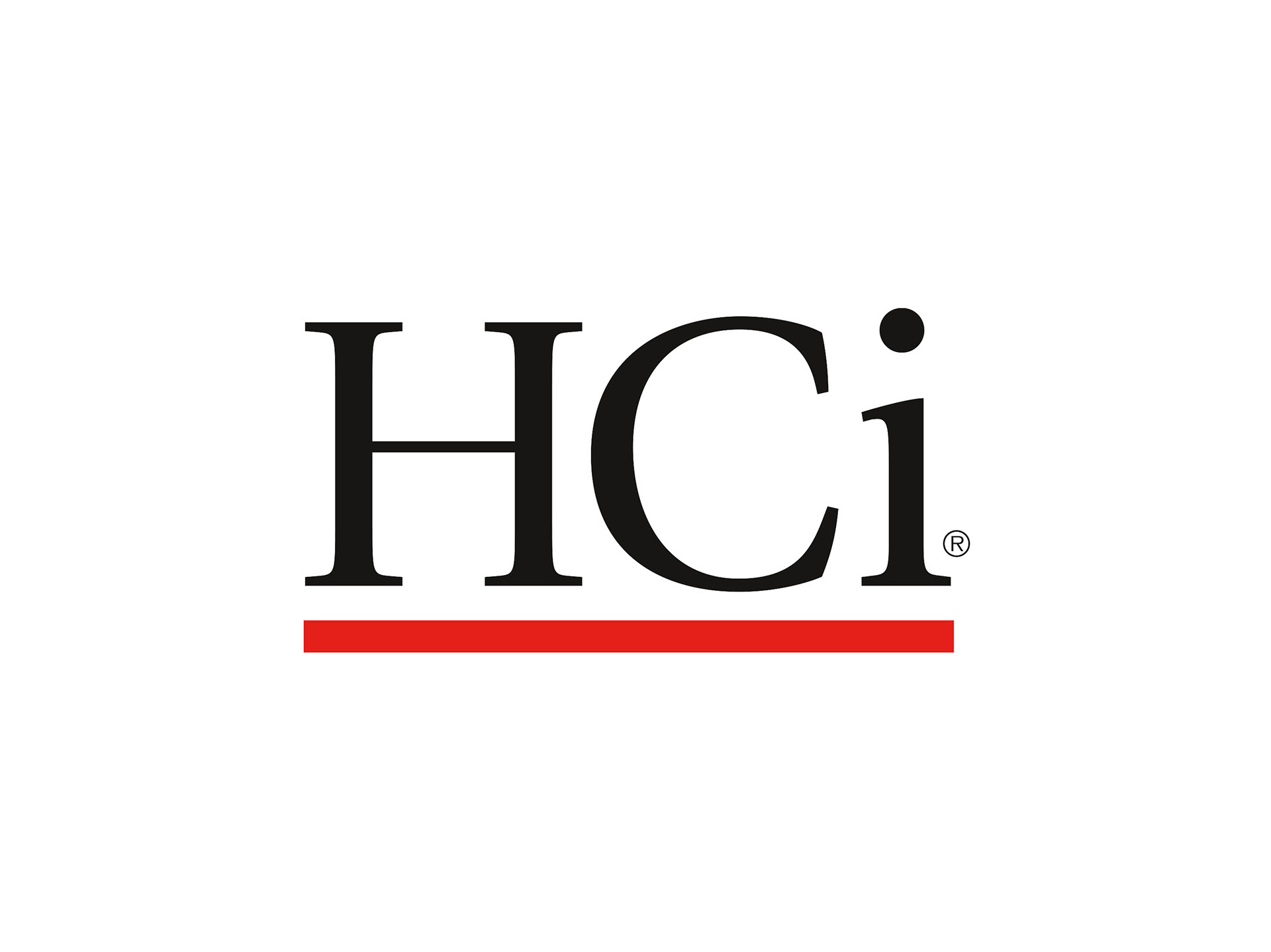 HCi logo using a capitalised H and C with lowercase I, all underlined with a red stroke.