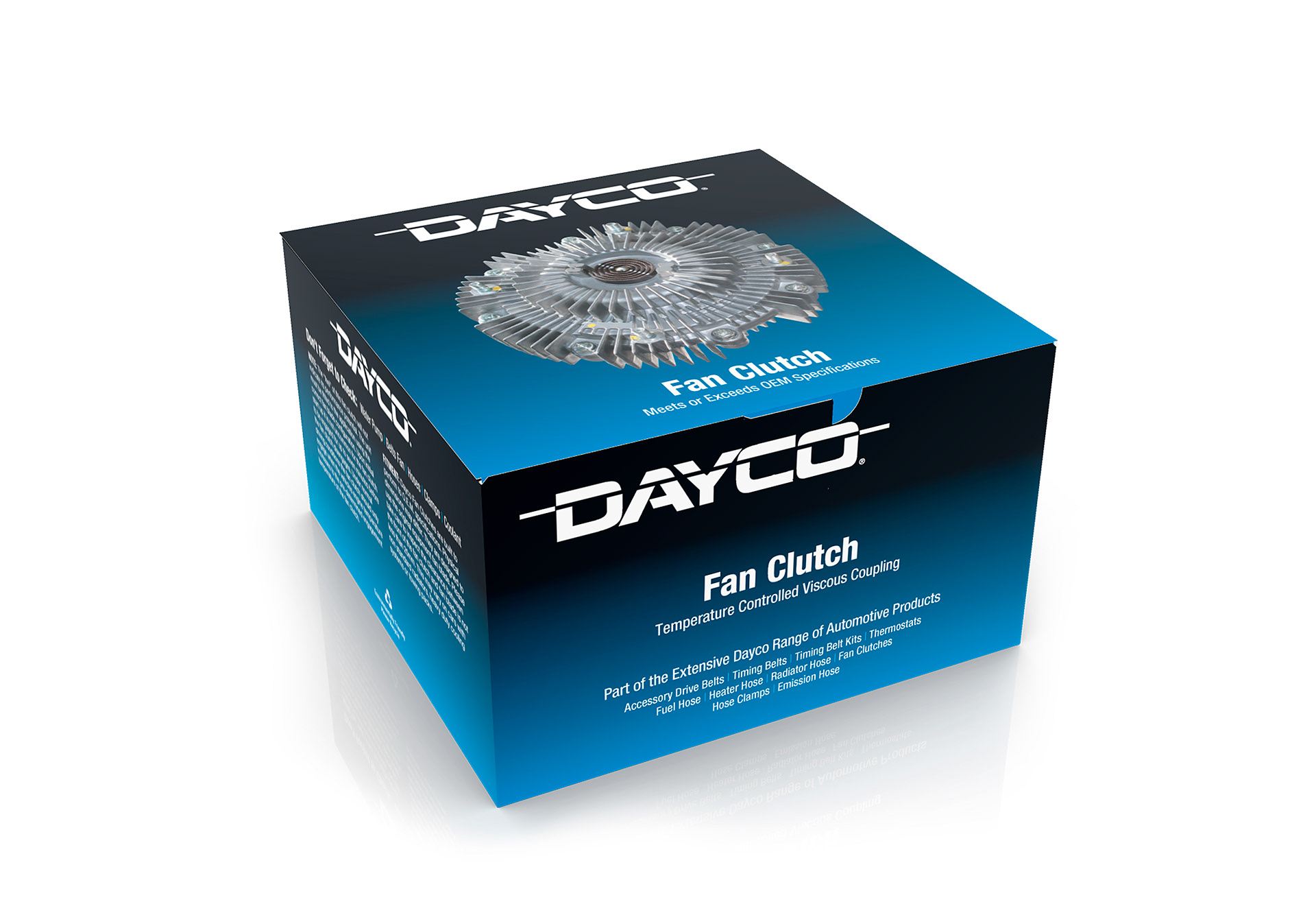 Large Dayco Fan Clutch carton.