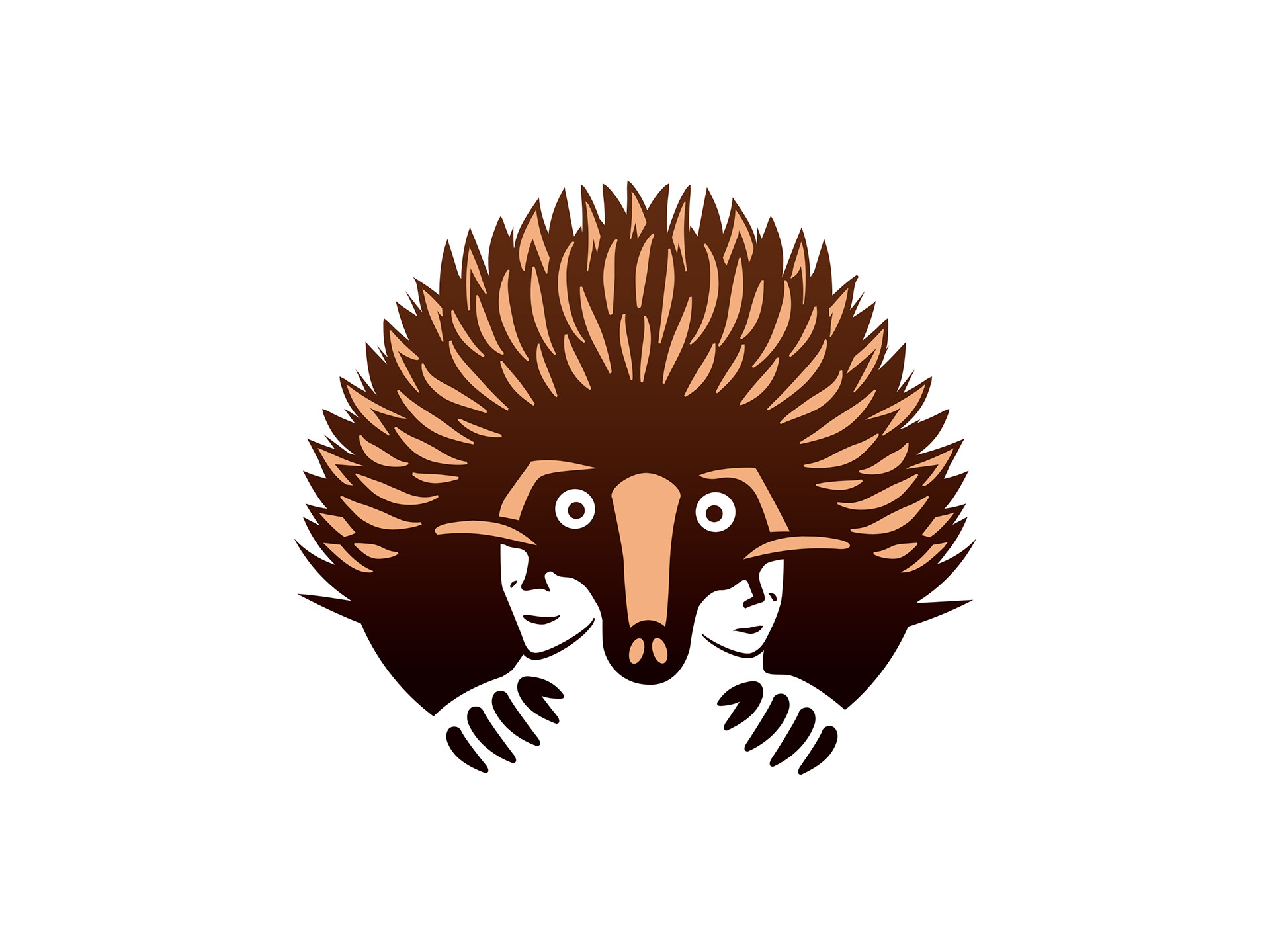 ARC Victoria brandmark Echidna illustration in full colour.