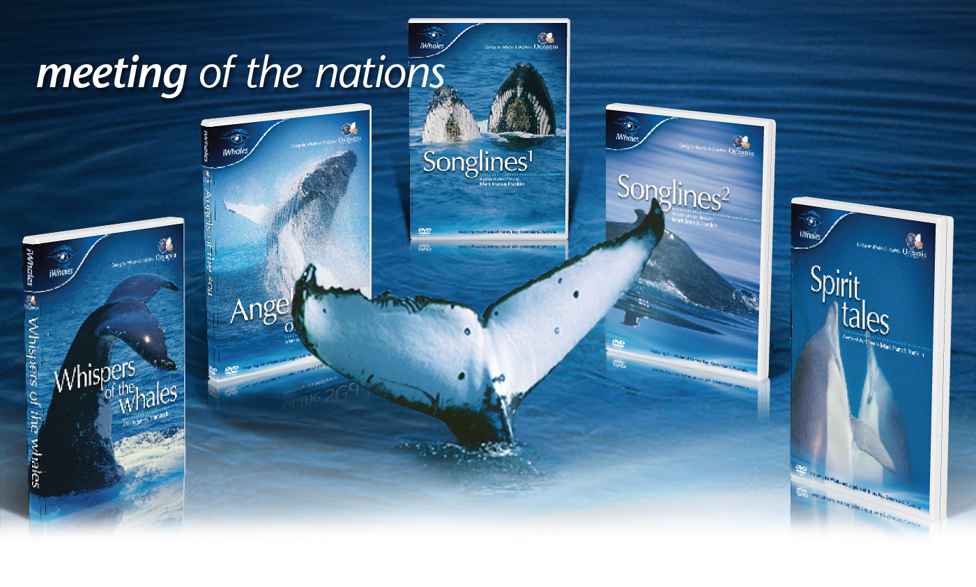 Marketing image of the iWhales range of five DVDs.