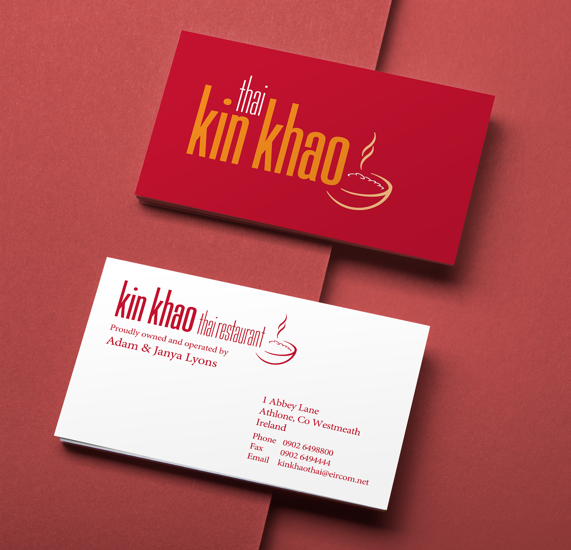 Kin Khao business card.