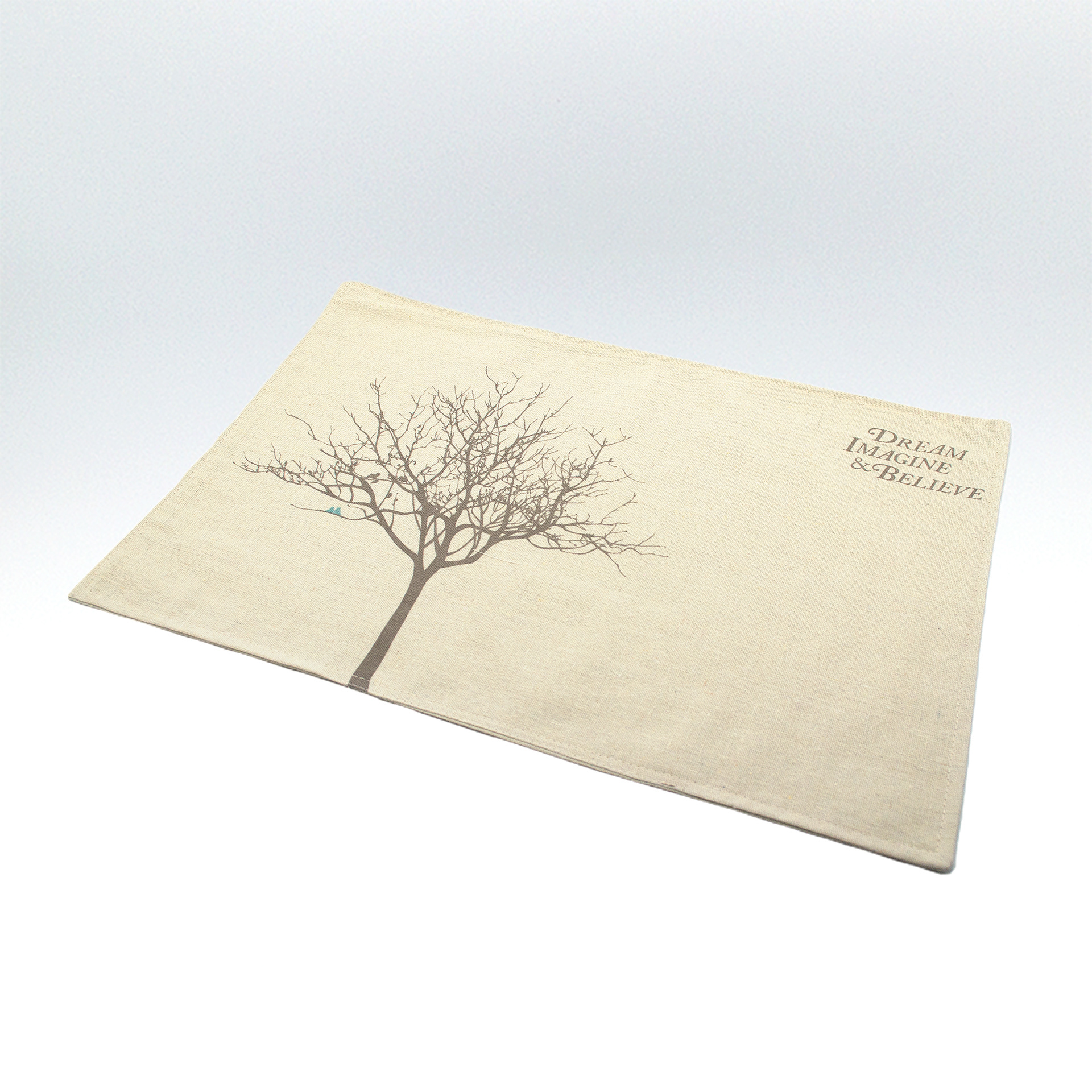 Dream - type and illustration composition on fabric place mat.