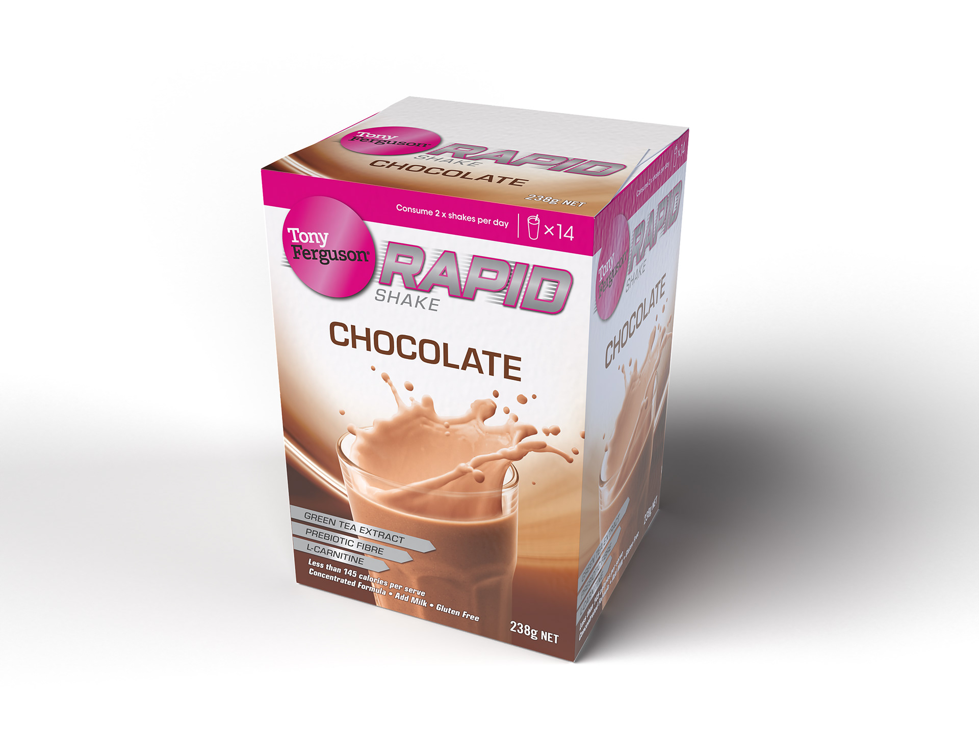 The Chocolate variant from the Tony Ferguson Rapid Shake range.