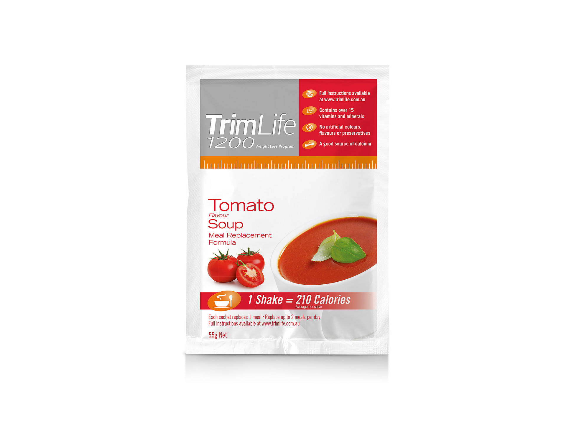 TrimLife 1200 Tomato Soup sachet.