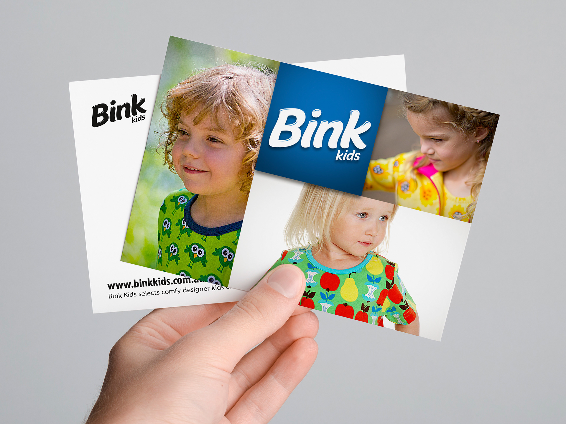 Postcard with spring range product images.