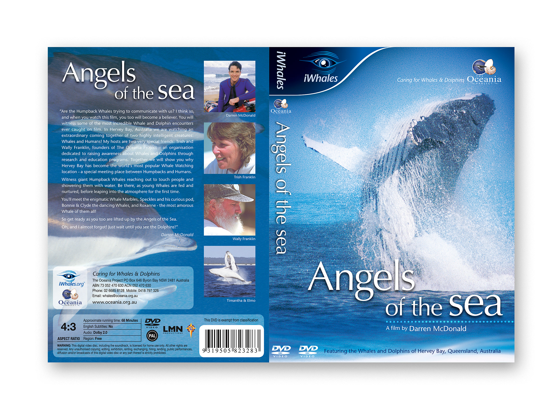Angels of the Sea DVD artwork showing the front, back and spine of the cover.