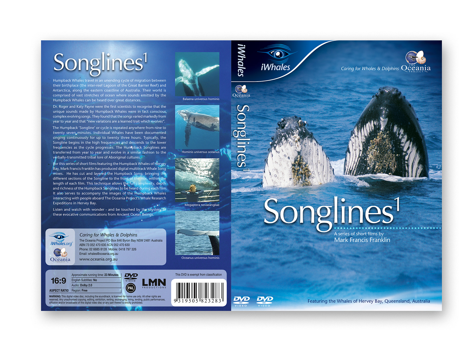Songlines 1 DVD artwork showing the front, back and spine of the cover.