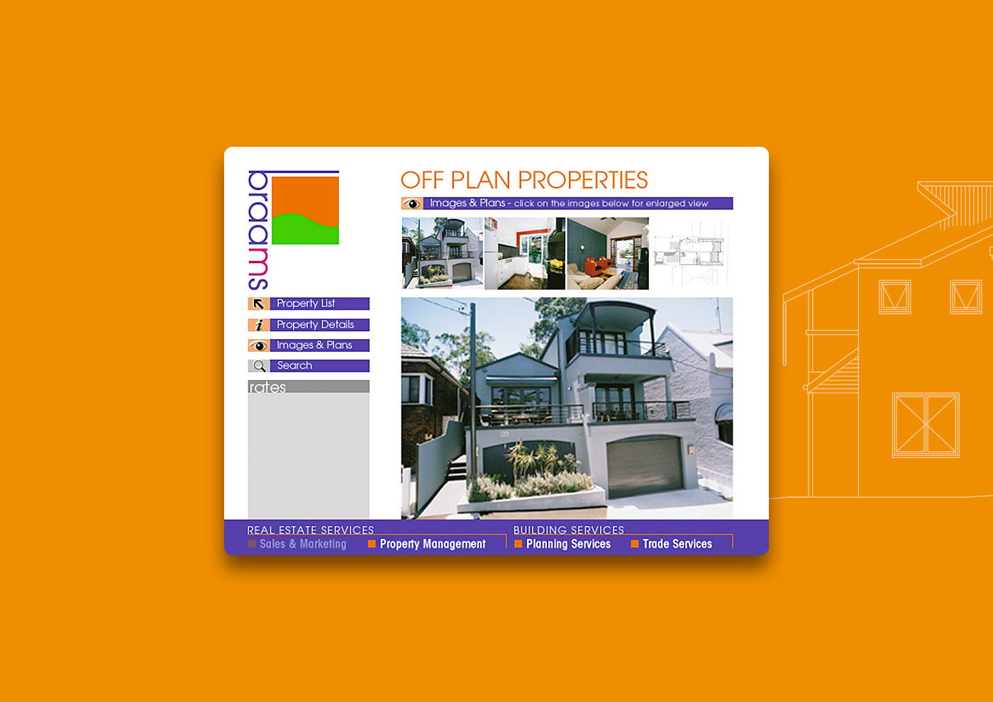 Off the plan properties detail page design.