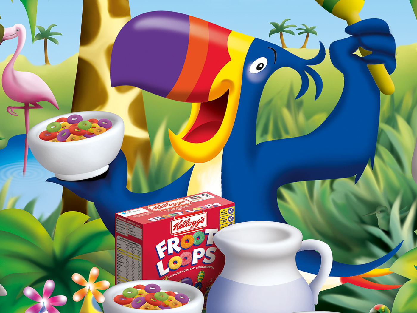 Froot Loops Back of Pack Illustration