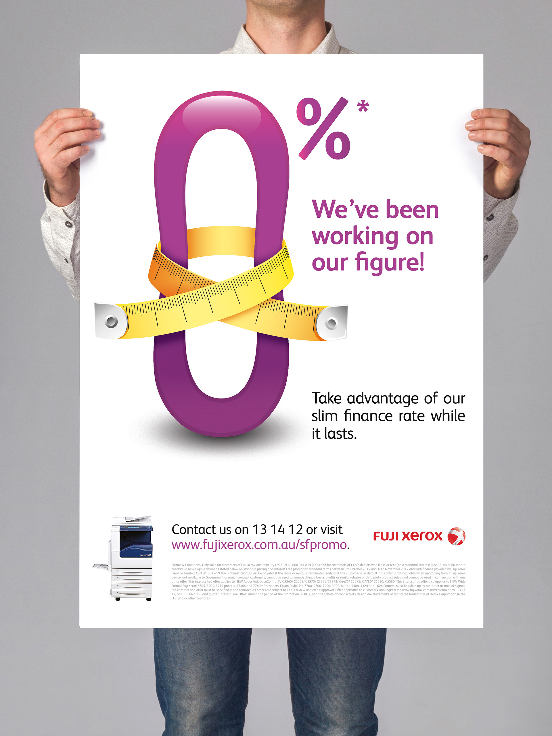 Print campaign poster with the hero image in place.