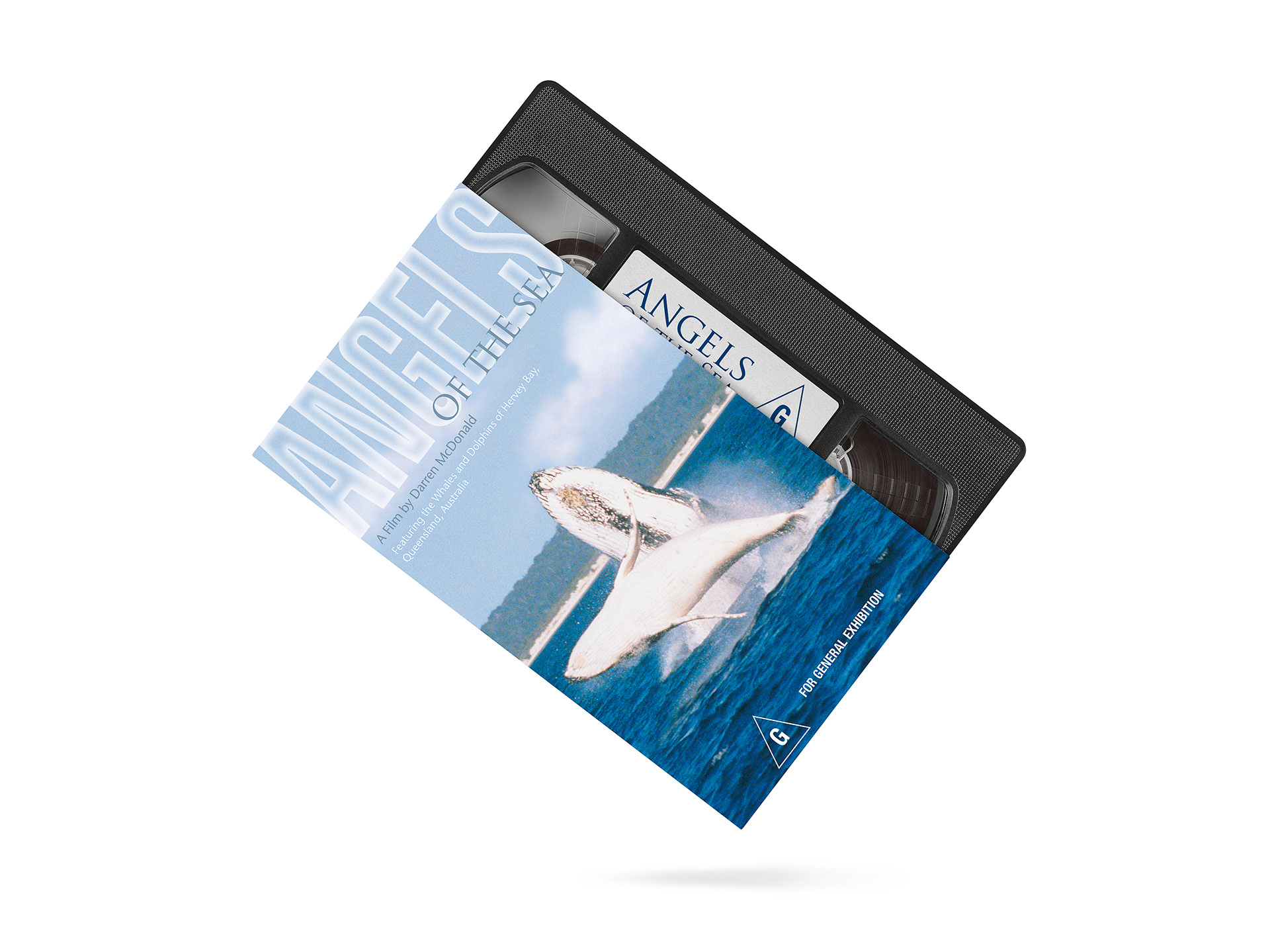 Angels of the Sea video cassette cover with tape slightly out revealing the product label.