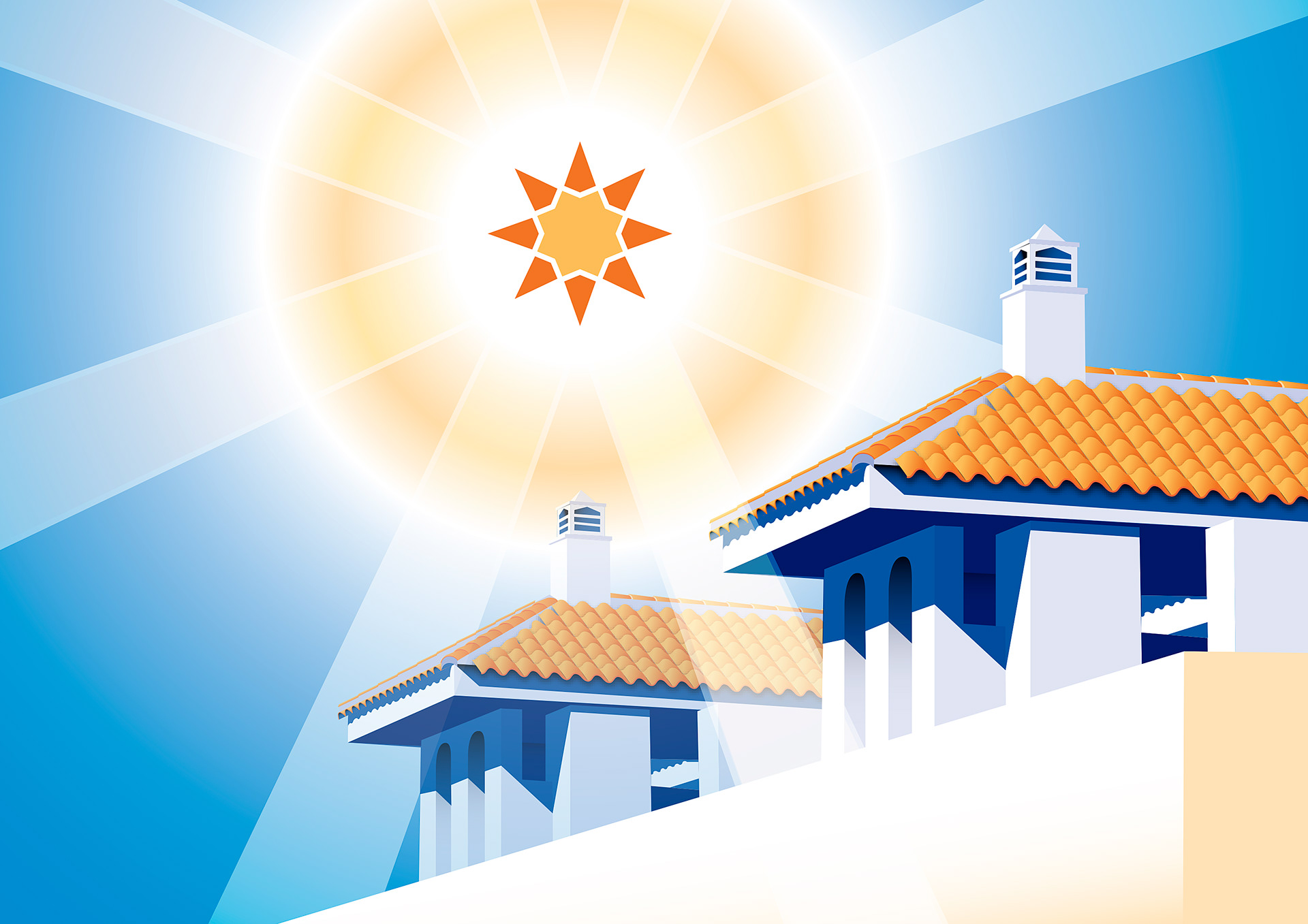 Escape to Luz brochure cover illustration.
