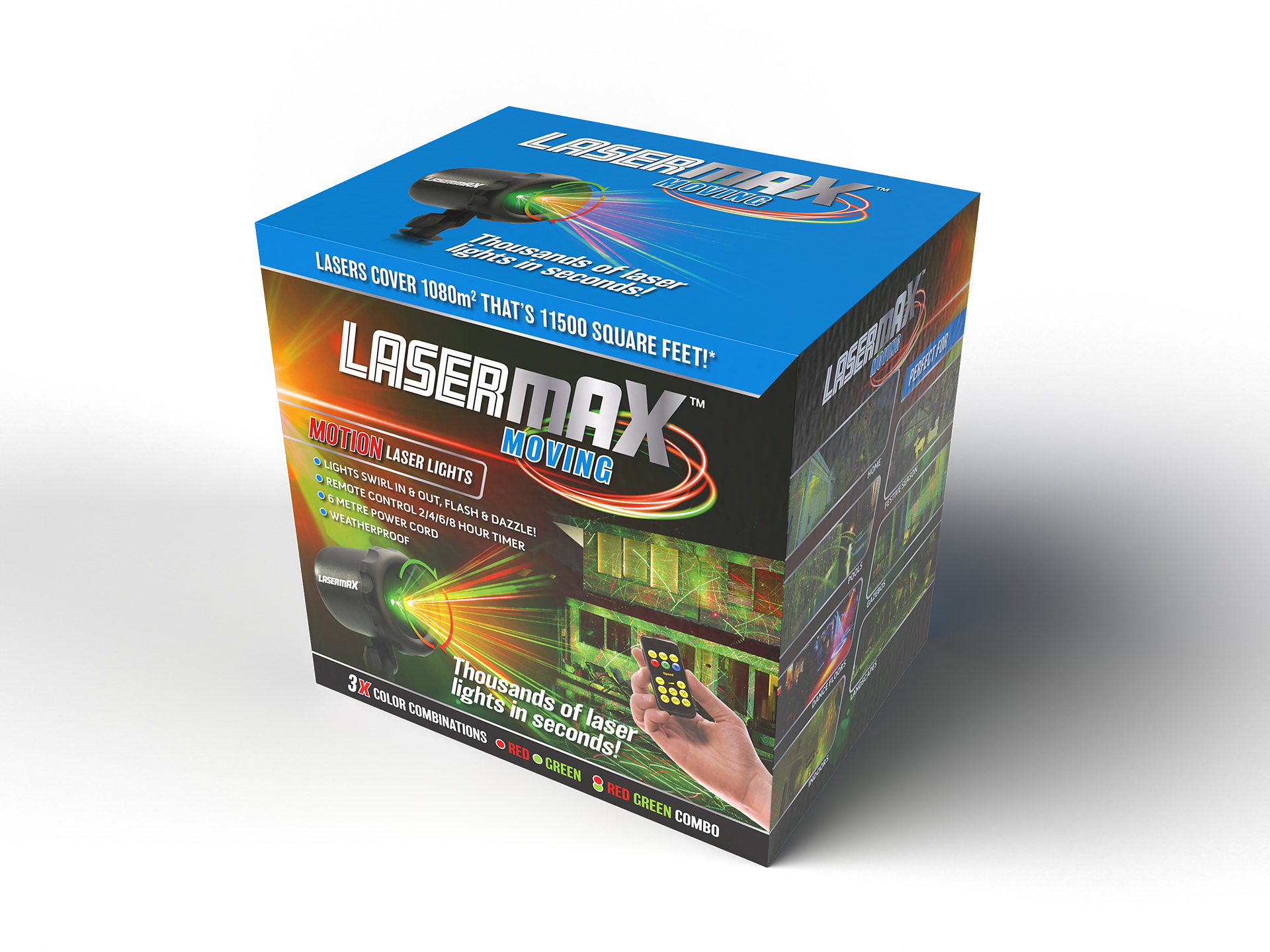 LaserMAX Moving brand packaging showing retouched hero image.