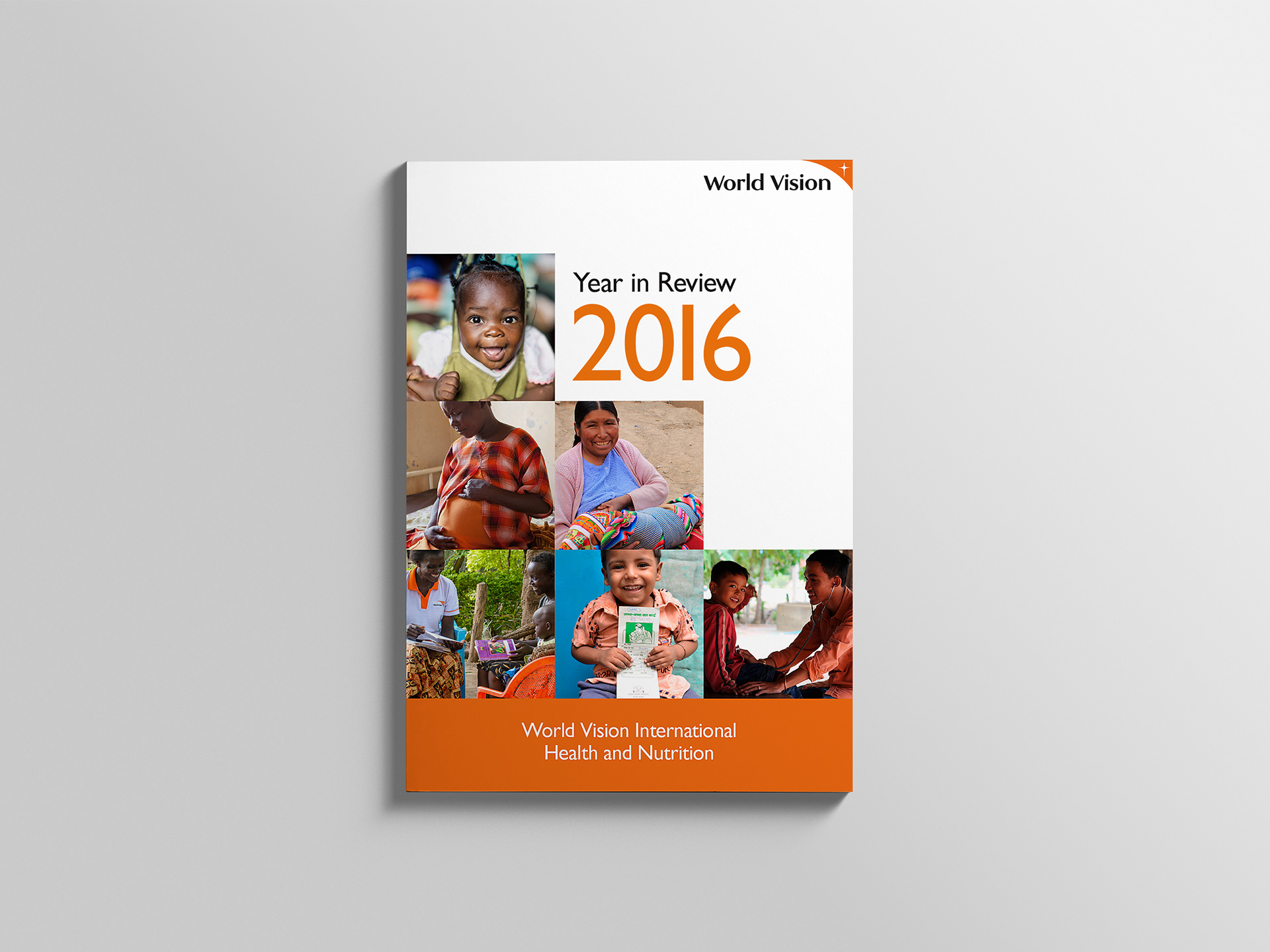 Front cover of the World Vision Year in Review report.
