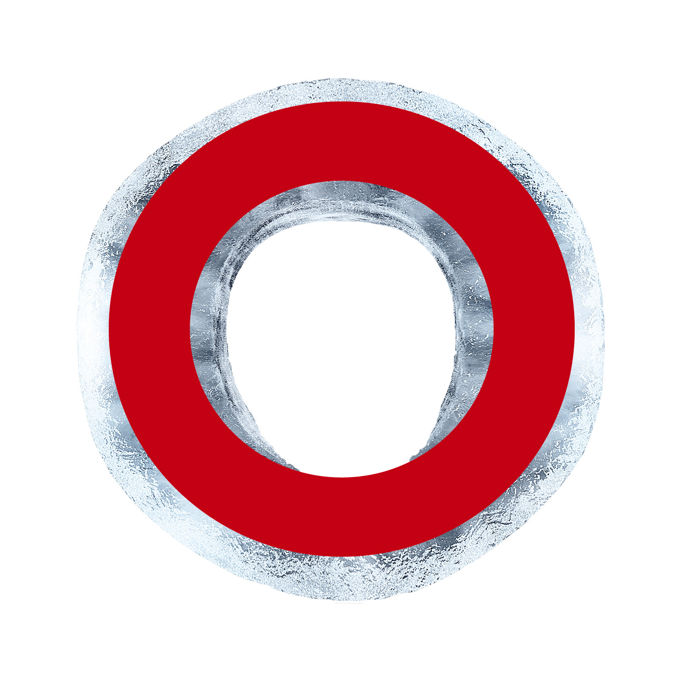 Ice shape manipulated to the correct brandmark proportions.