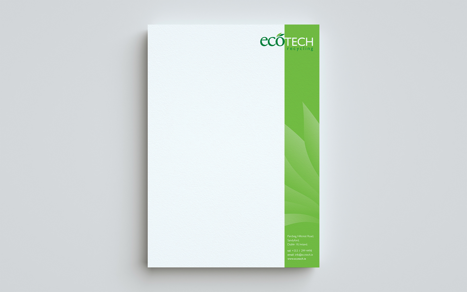Ecotech letterhead.