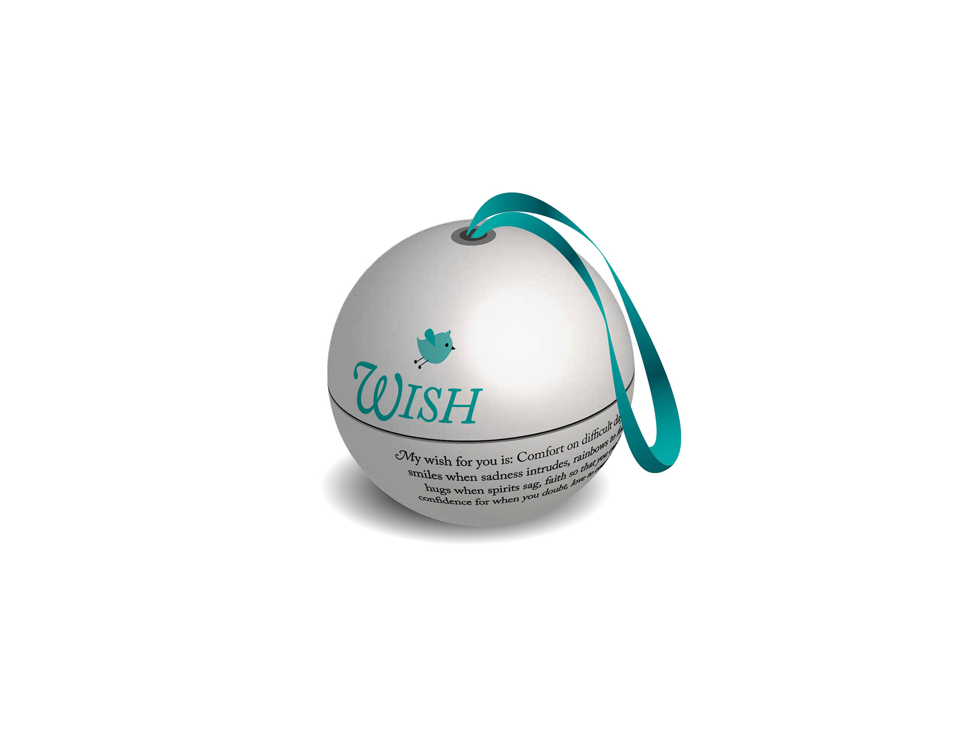 3D Render of bracelet bauble packaging.