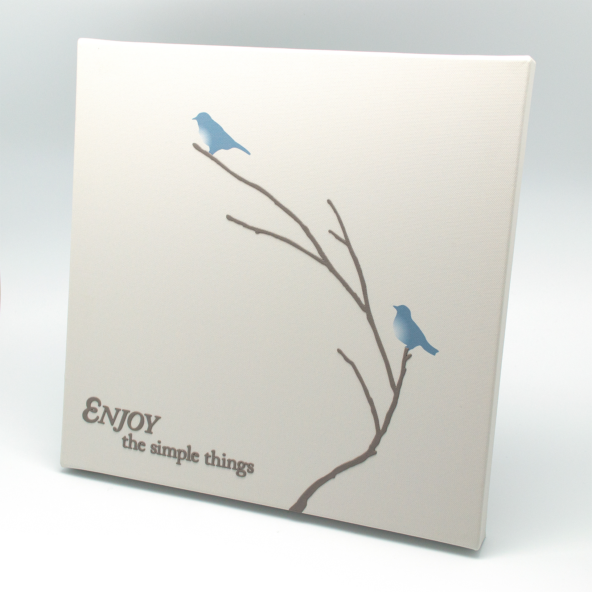 Enjoy - type and illustration composition on square canvas. 