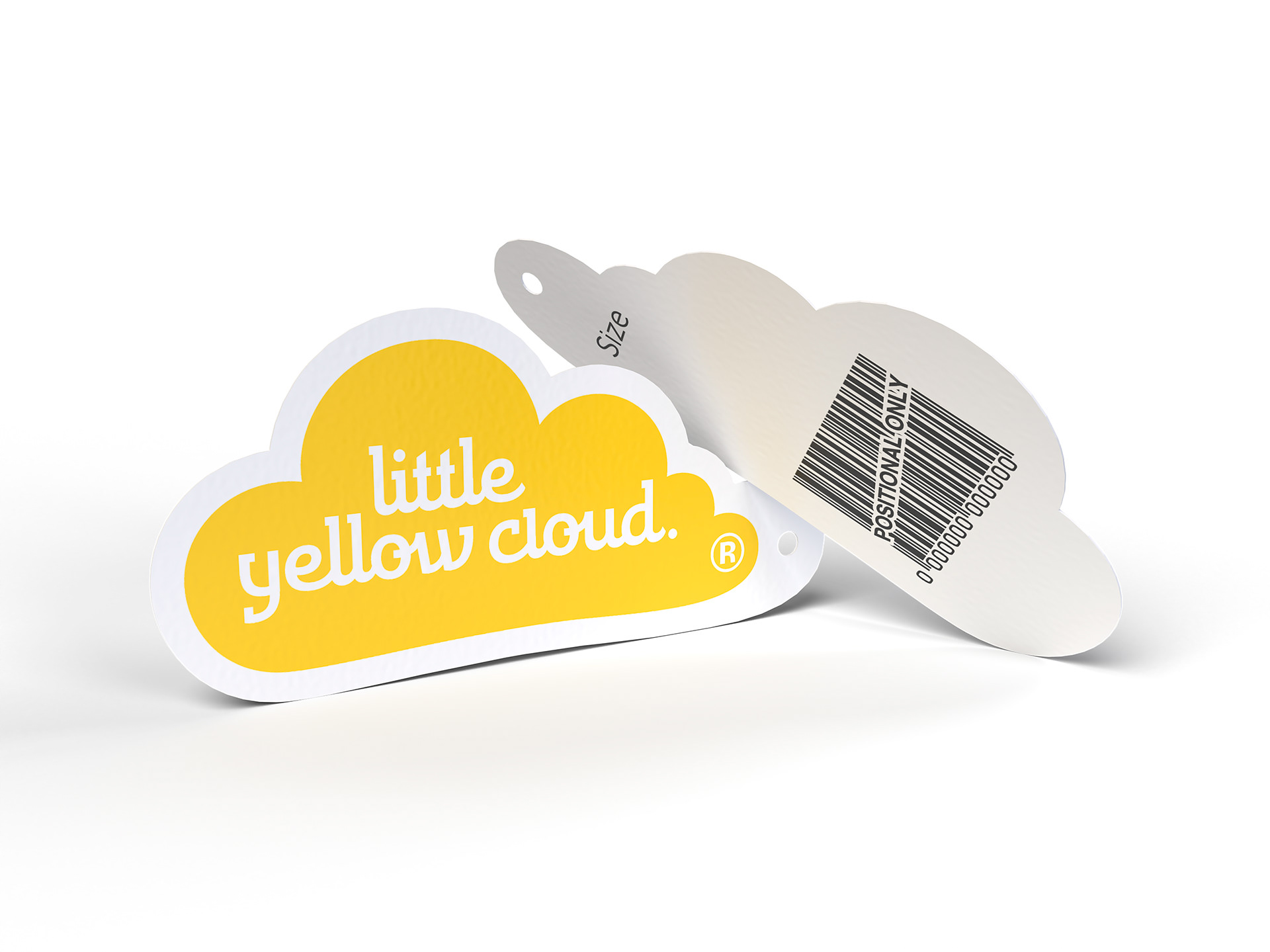 Little Yellow Cloud Size Tag.