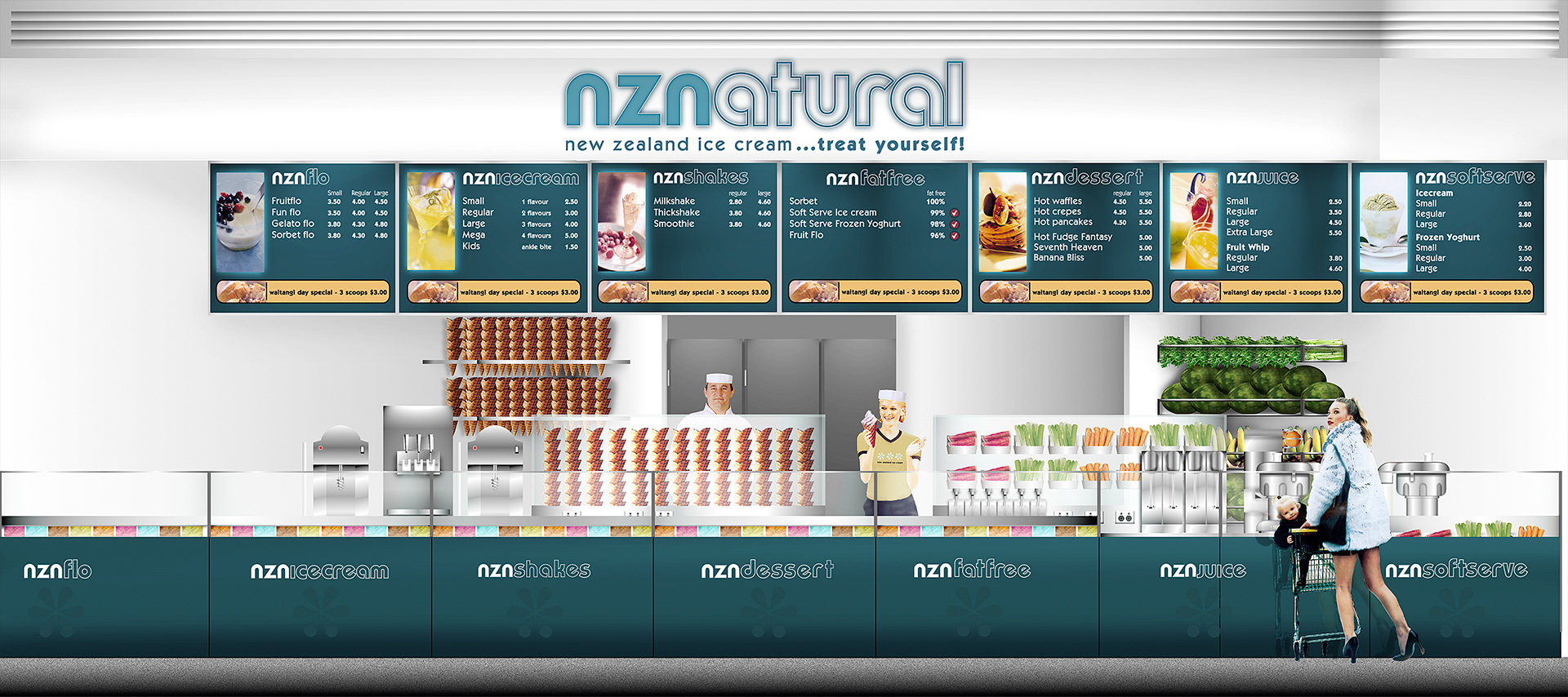 New Zealand Natural store front design.