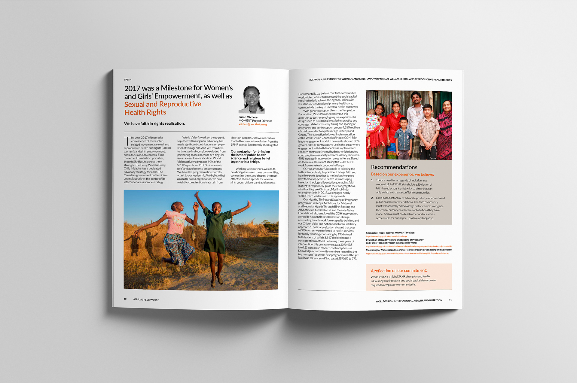 Section spread with half-page image under section header and intro copy.