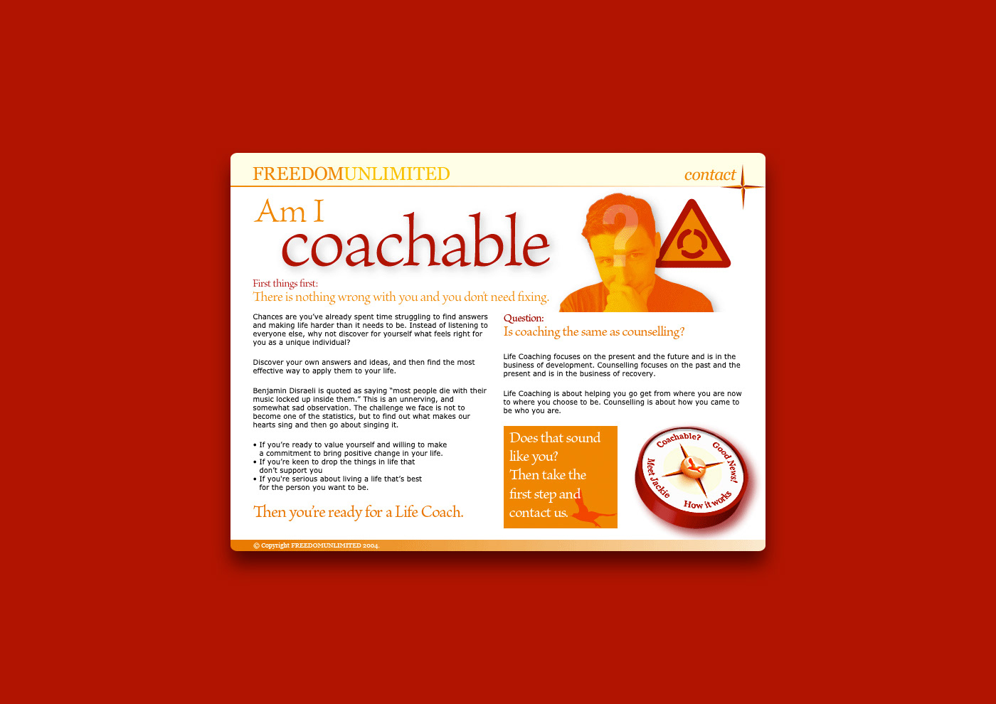 Am I Coachable landing page.