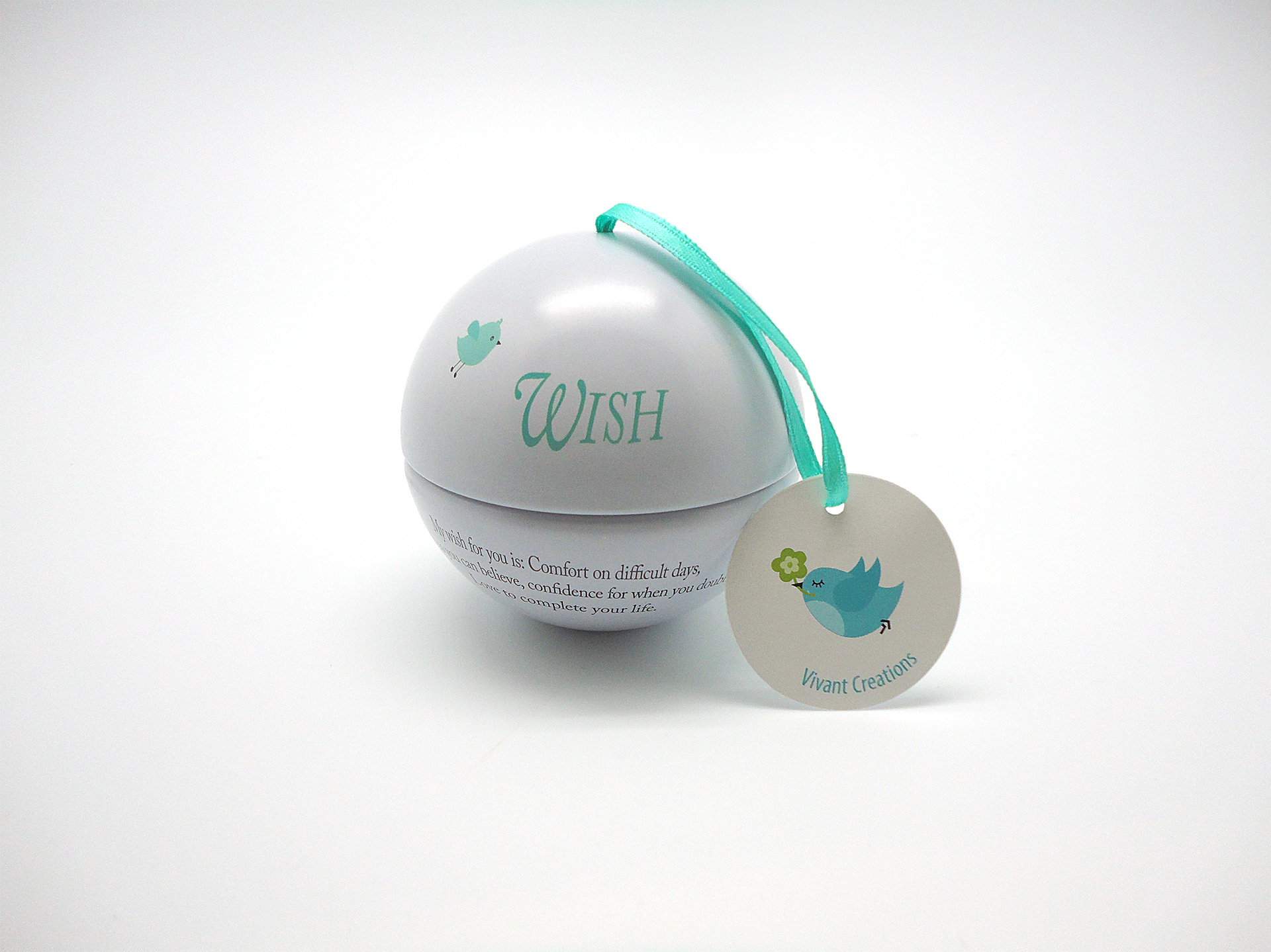 Final produced packaging for the bracelet bauble packaging.