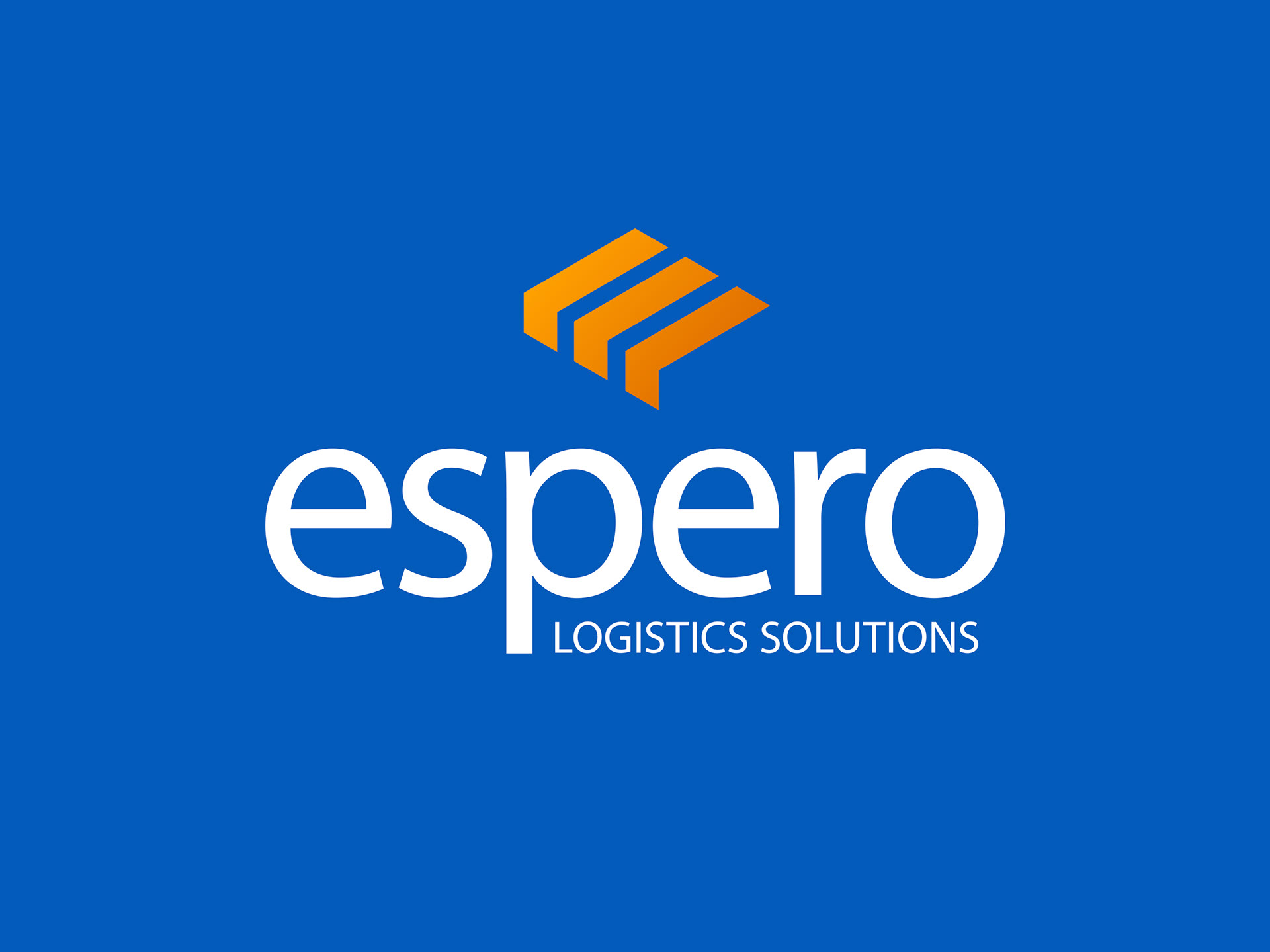 Reversed horizontal version of the logo and band mark on a primary blue colour background.