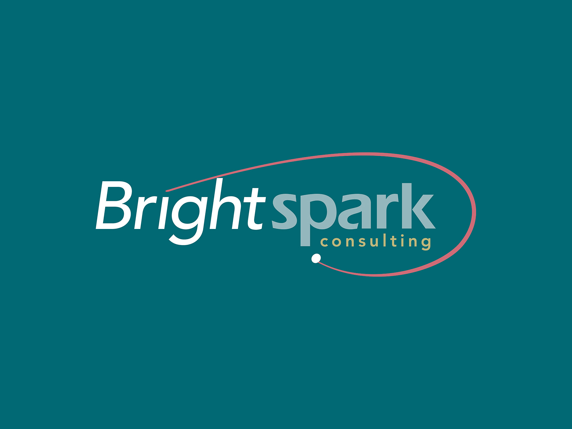 Reversed Brightspark logo on solid background.