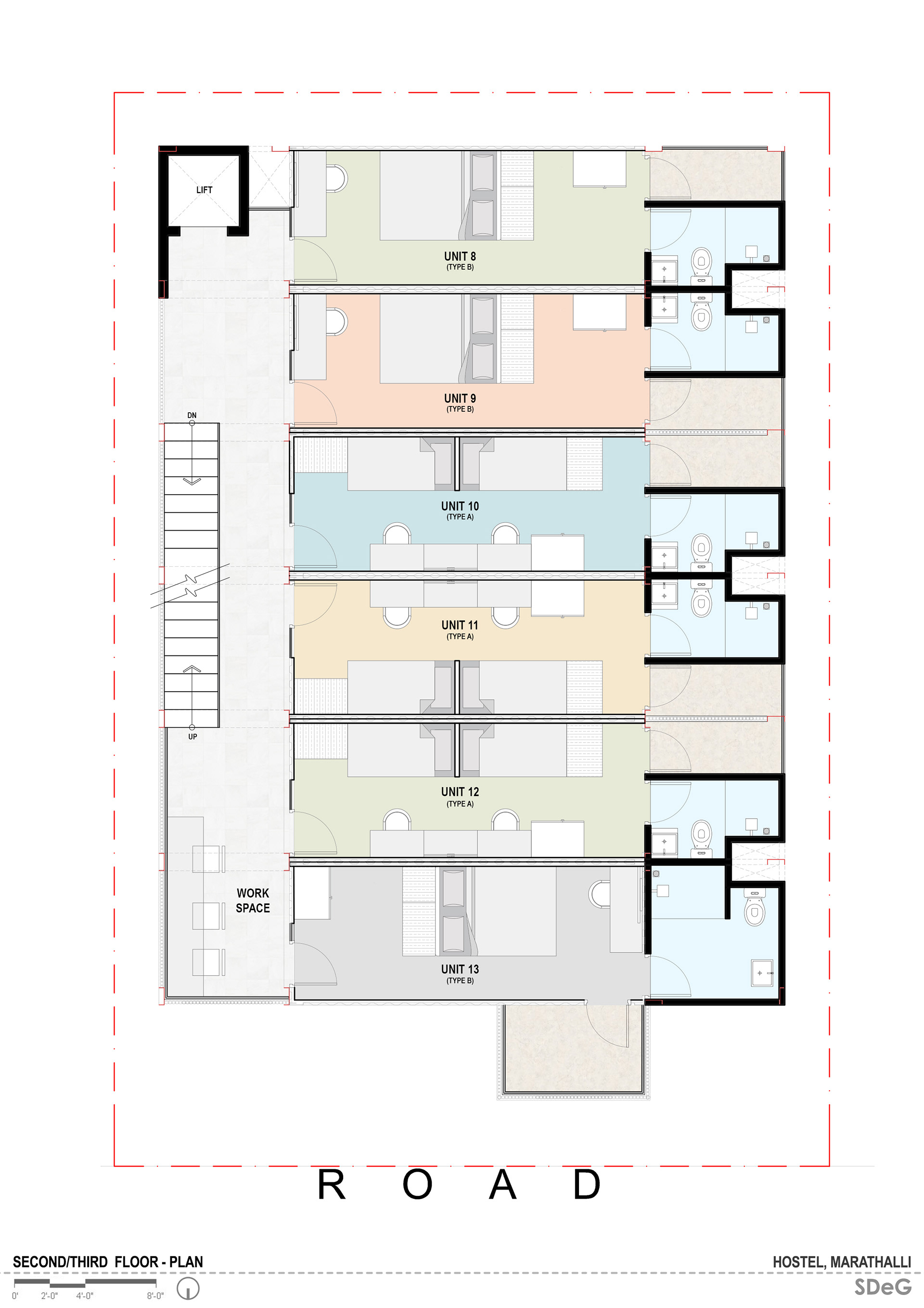 Second- Third floor plan