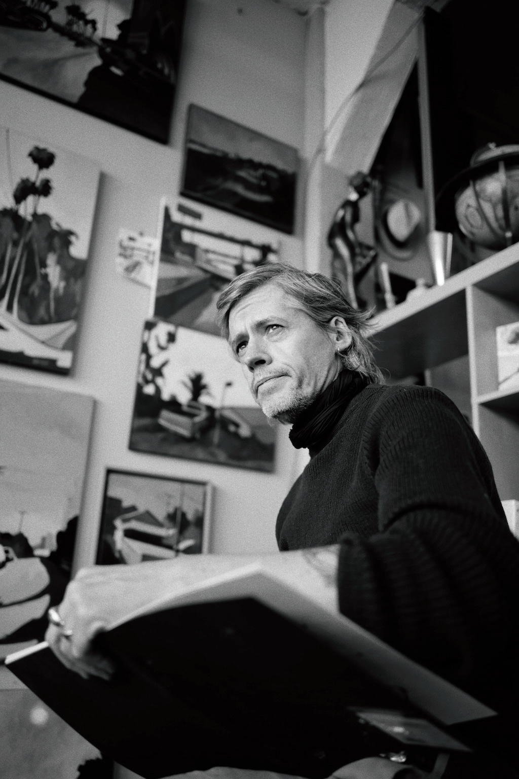 Thierry Lefort dans son atelier de Saint-Ouen