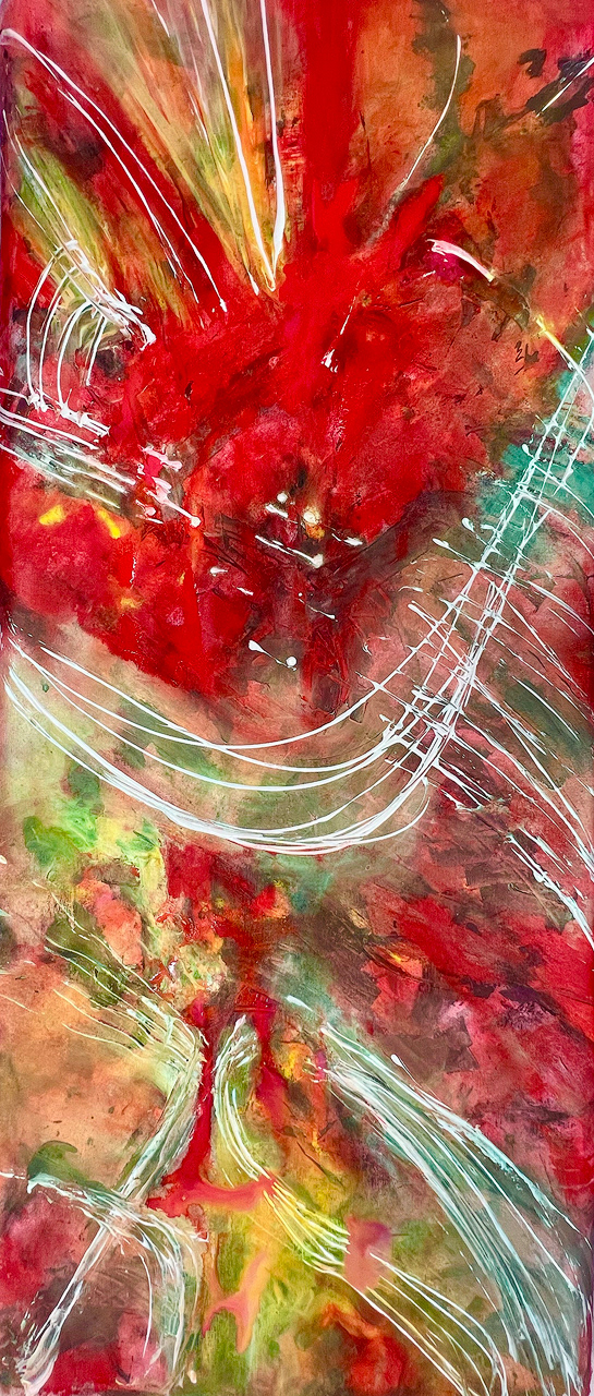 "Superhero" 2025 72x36 Acrylic, charcoal, pigment on canvas