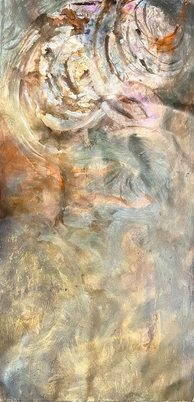 "Cancer is Beautiful" 2025 72x36 Acrylic, pigment on canvas