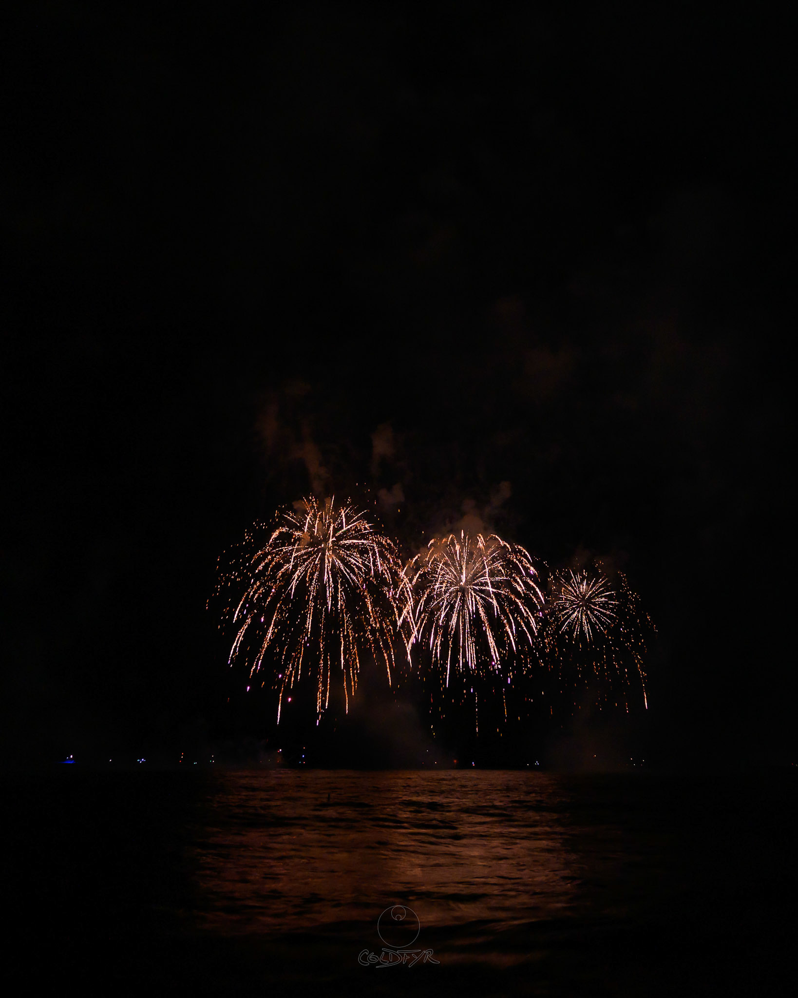 Waikiki Friday Night Fireworks as Watched from the Waikiki Pier (Walls)