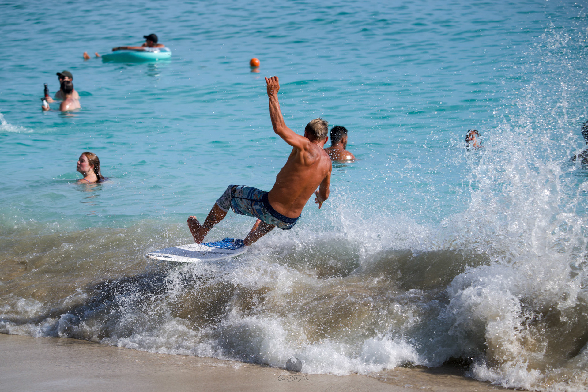 Brian "Hollywood" rips the Waikiki shore break.