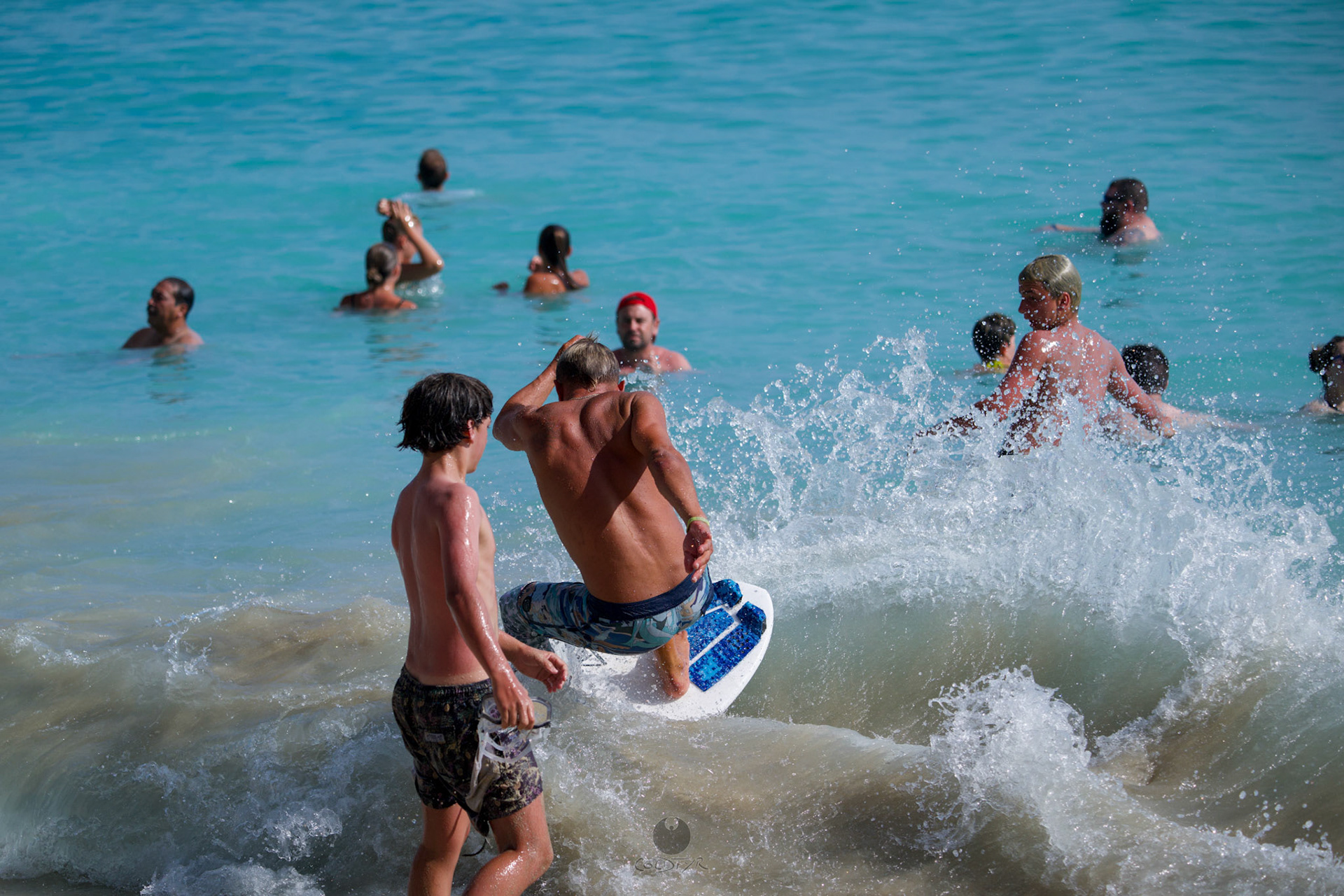 Brian "Hollywood" rips the Waikiki shore break.