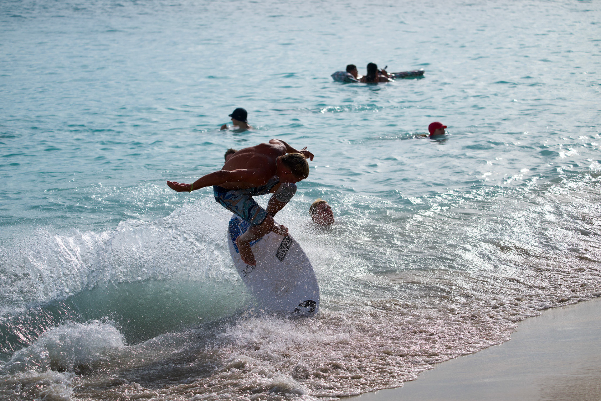 Brian "Hollywood" rips the Waikiki shore break.