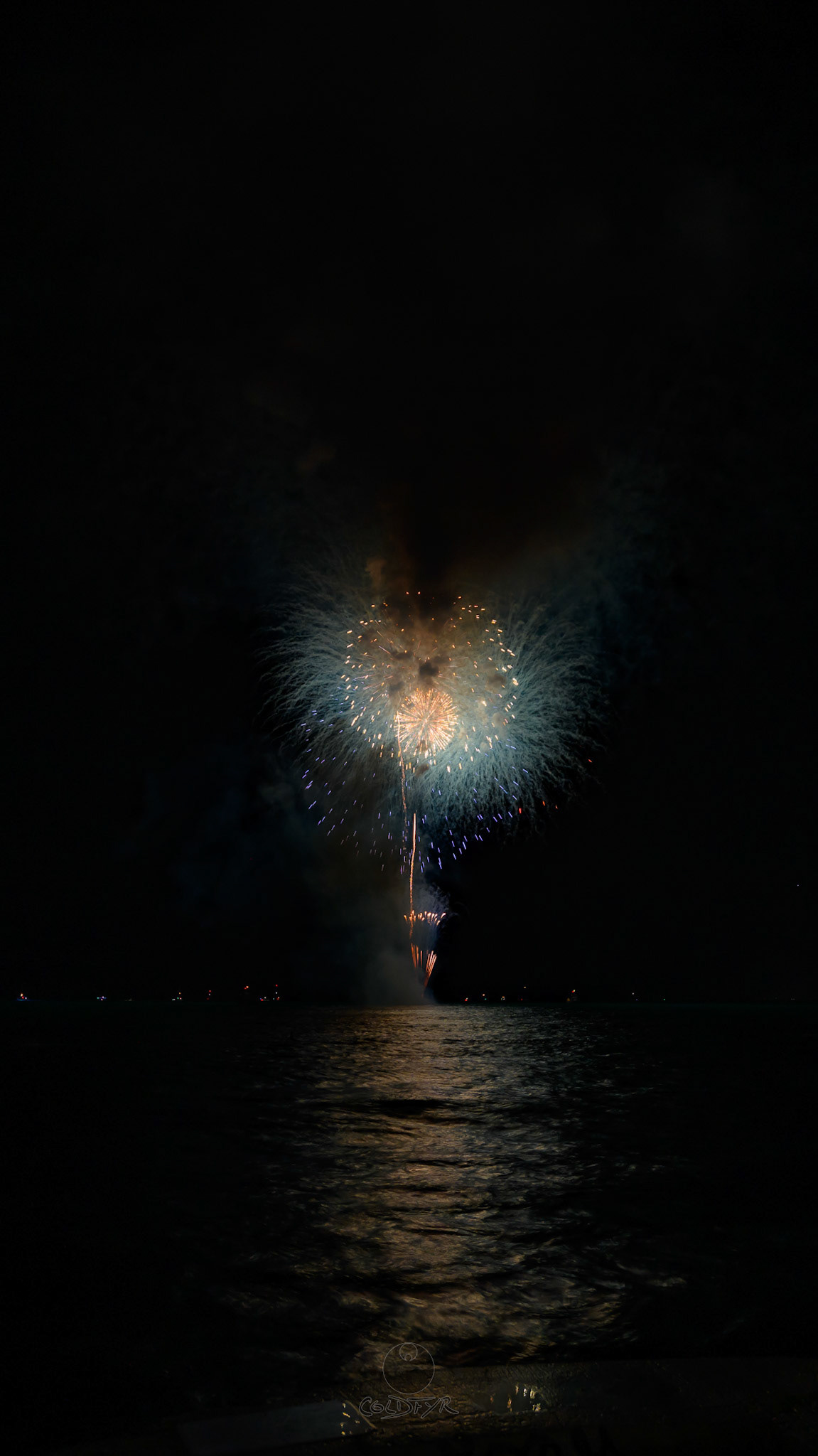 Waikiki Friday Night Fireworks as Watched from the Waikiki Pier (Walls)