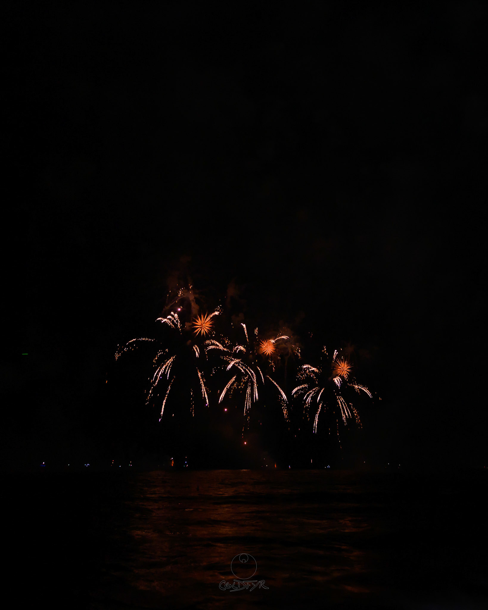 Waikiki Friday Night Fireworks as Watched from the Waikiki Pier (Walls)