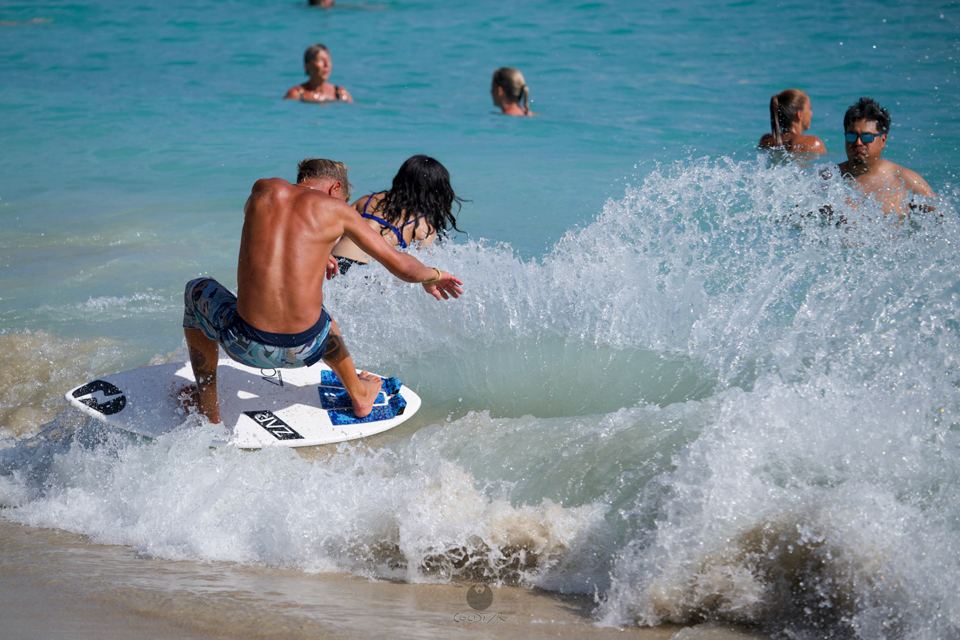 Brian "Hollywood" rips the Waikiki shore break.