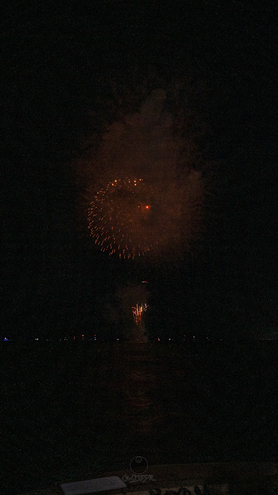 Waikiki Friday Night Fireworks as Watched from the Waikiki Pier (Walls)