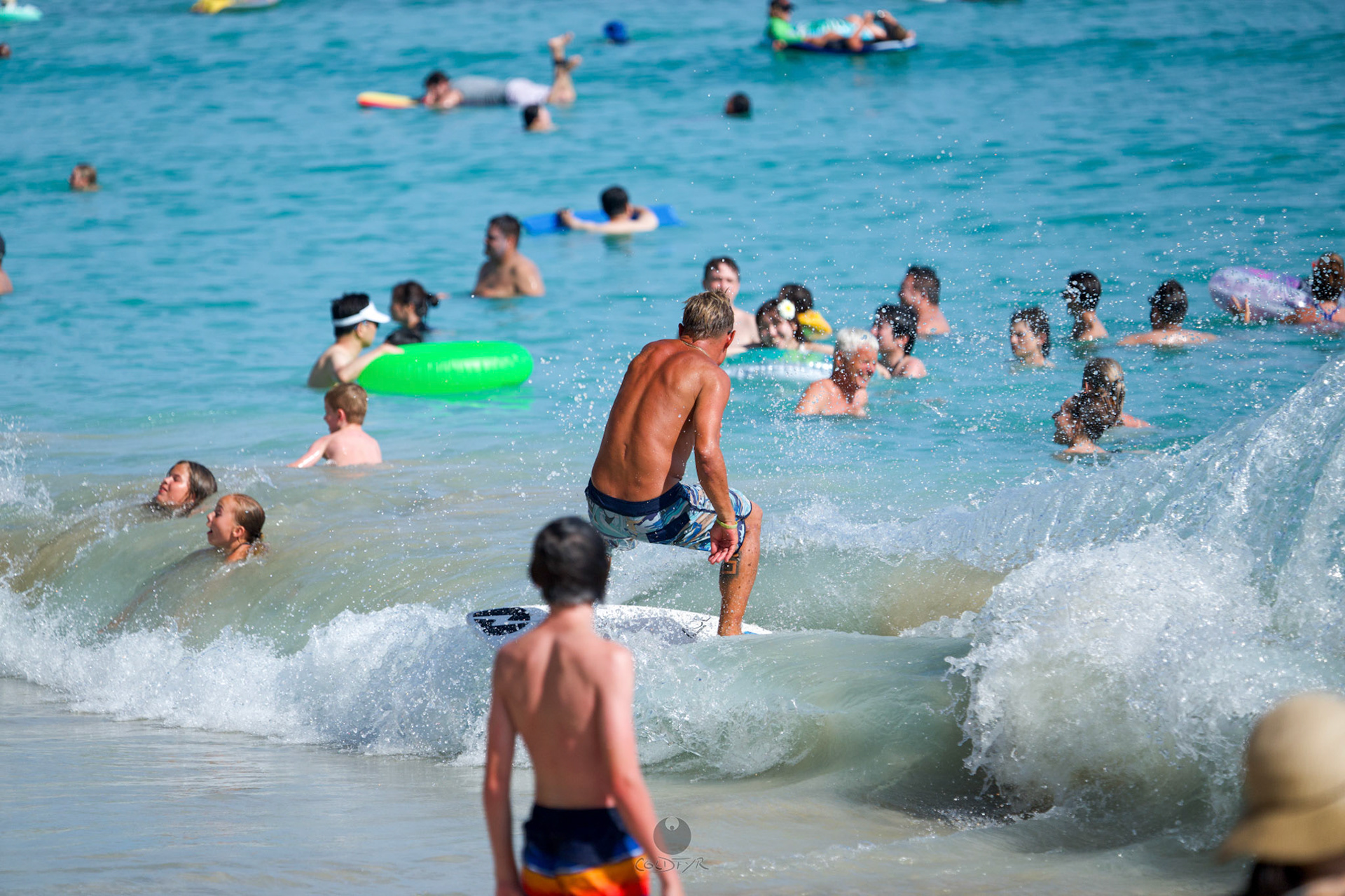 Brian "Hollywood" rips the Waikiki shore break.