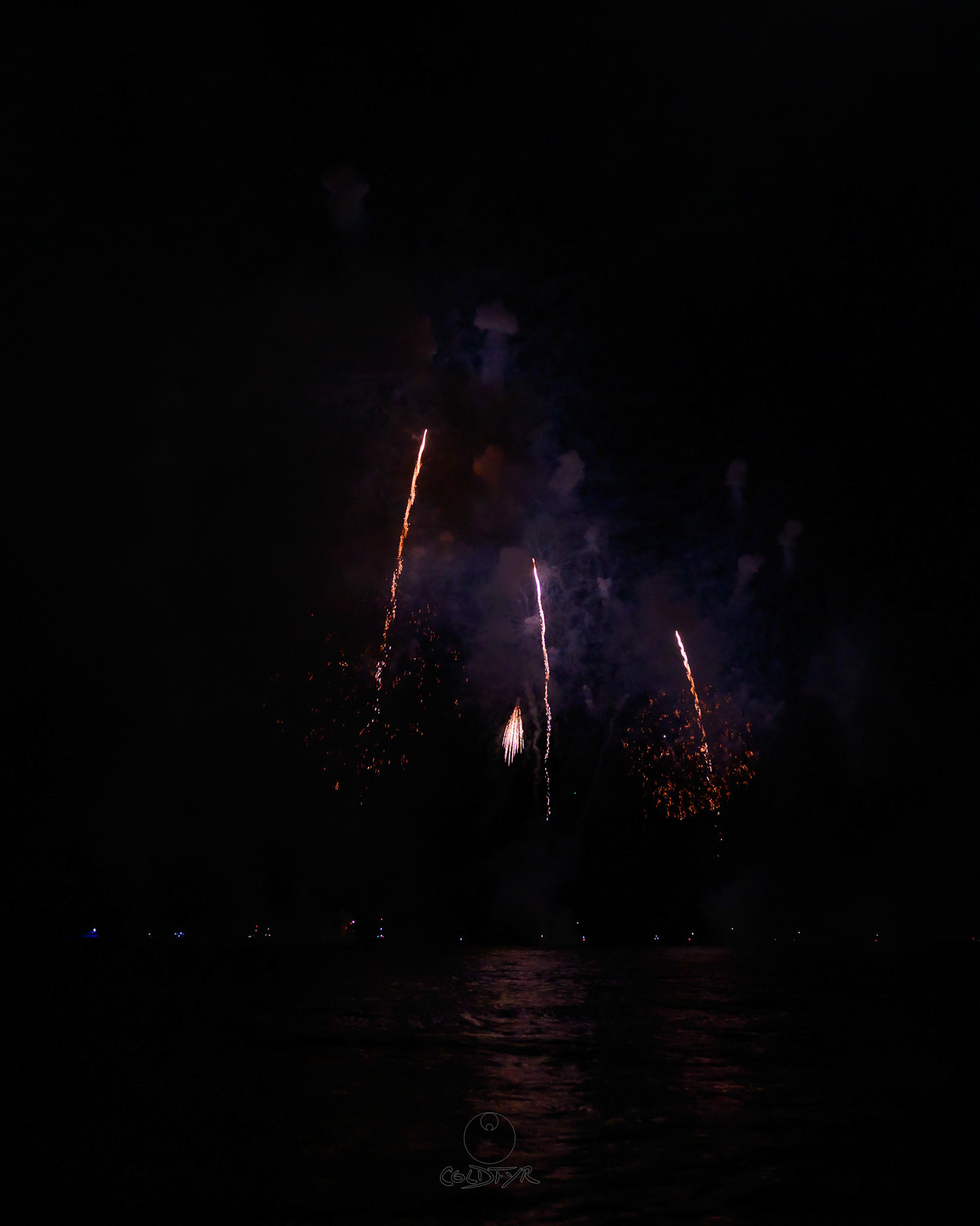 Waikiki Friday Night Fireworks as Watched from the Waikiki Pier (Walls)