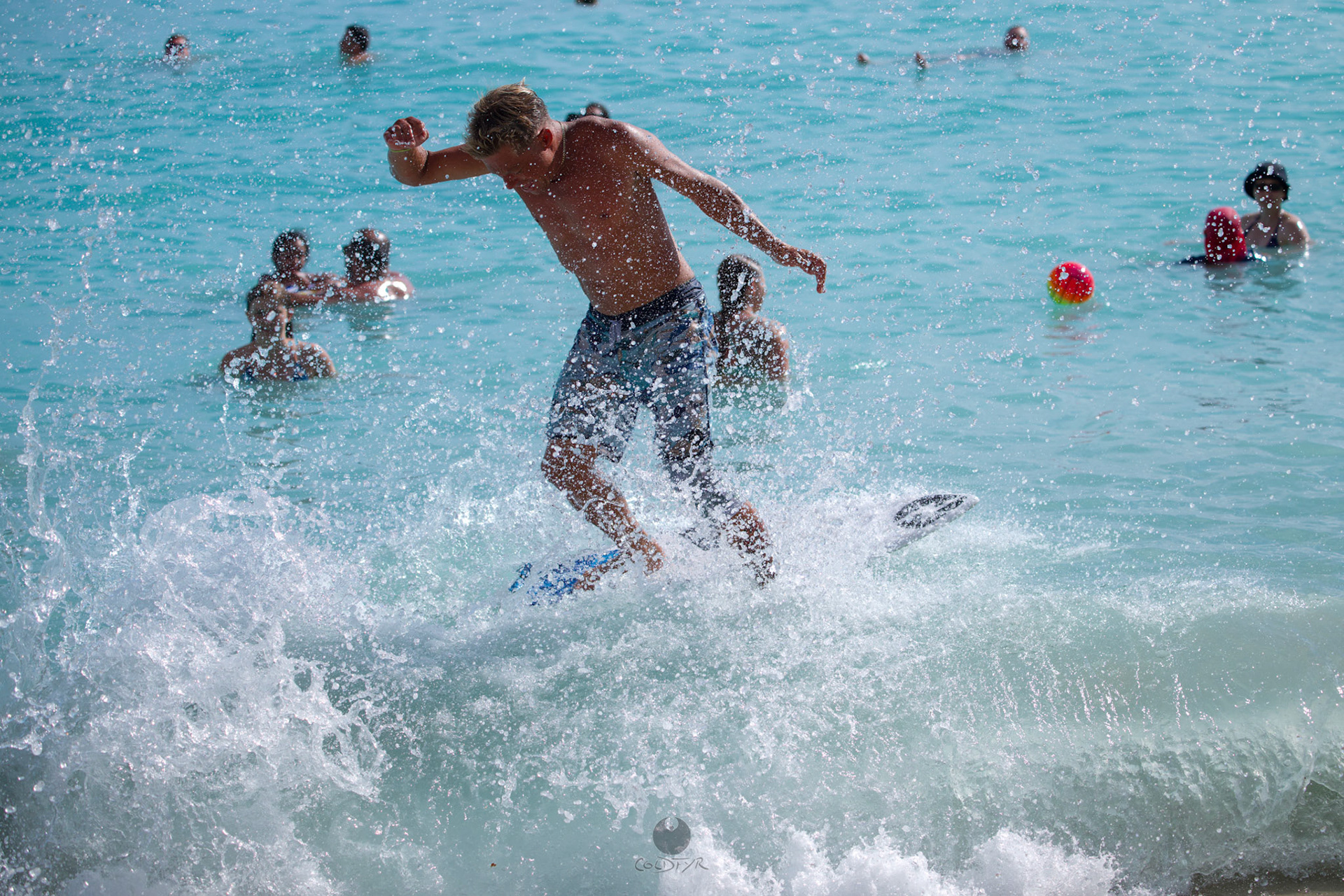 Brian "Hollywood" rips the Waikiki shore break.