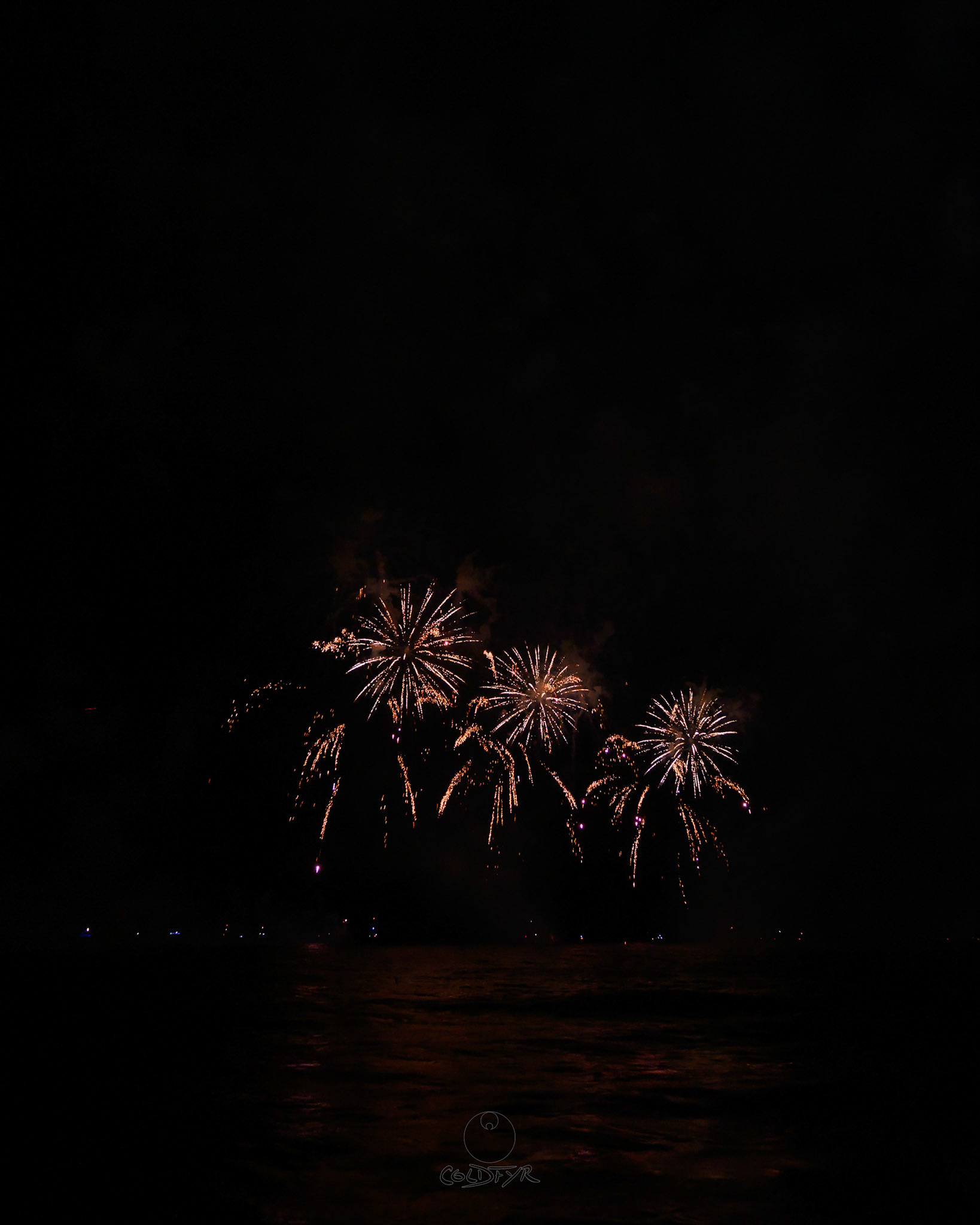 Waikiki Friday Night Fireworks as Watched from the Waikiki Pier (Walls)